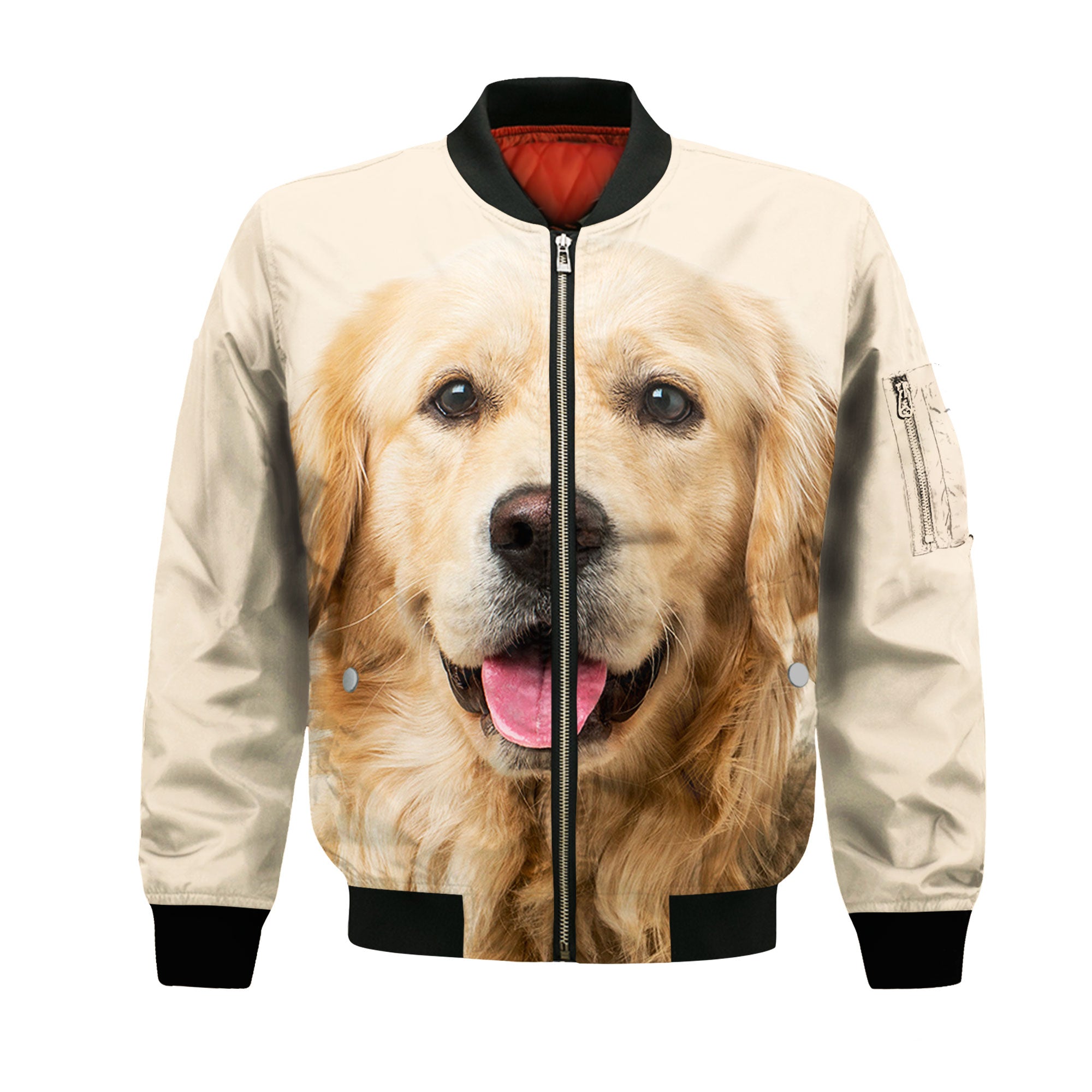Golden Retriever - Unisex 3D Graphic Bomber Jacket