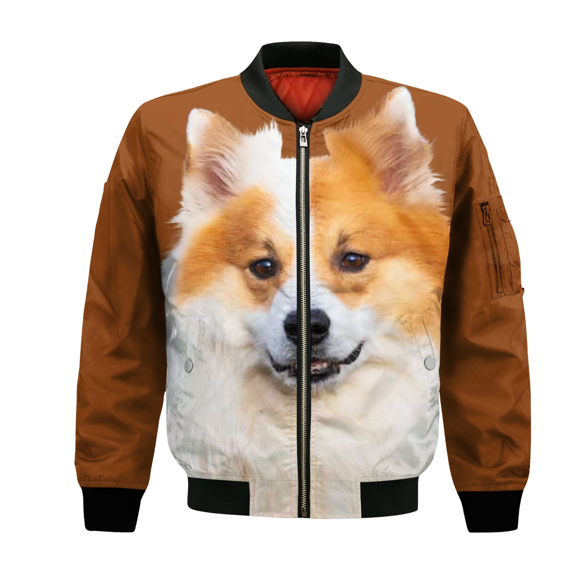 Icelandic Sheepdog - Unisex 3D Graphic Bomber Jacket
