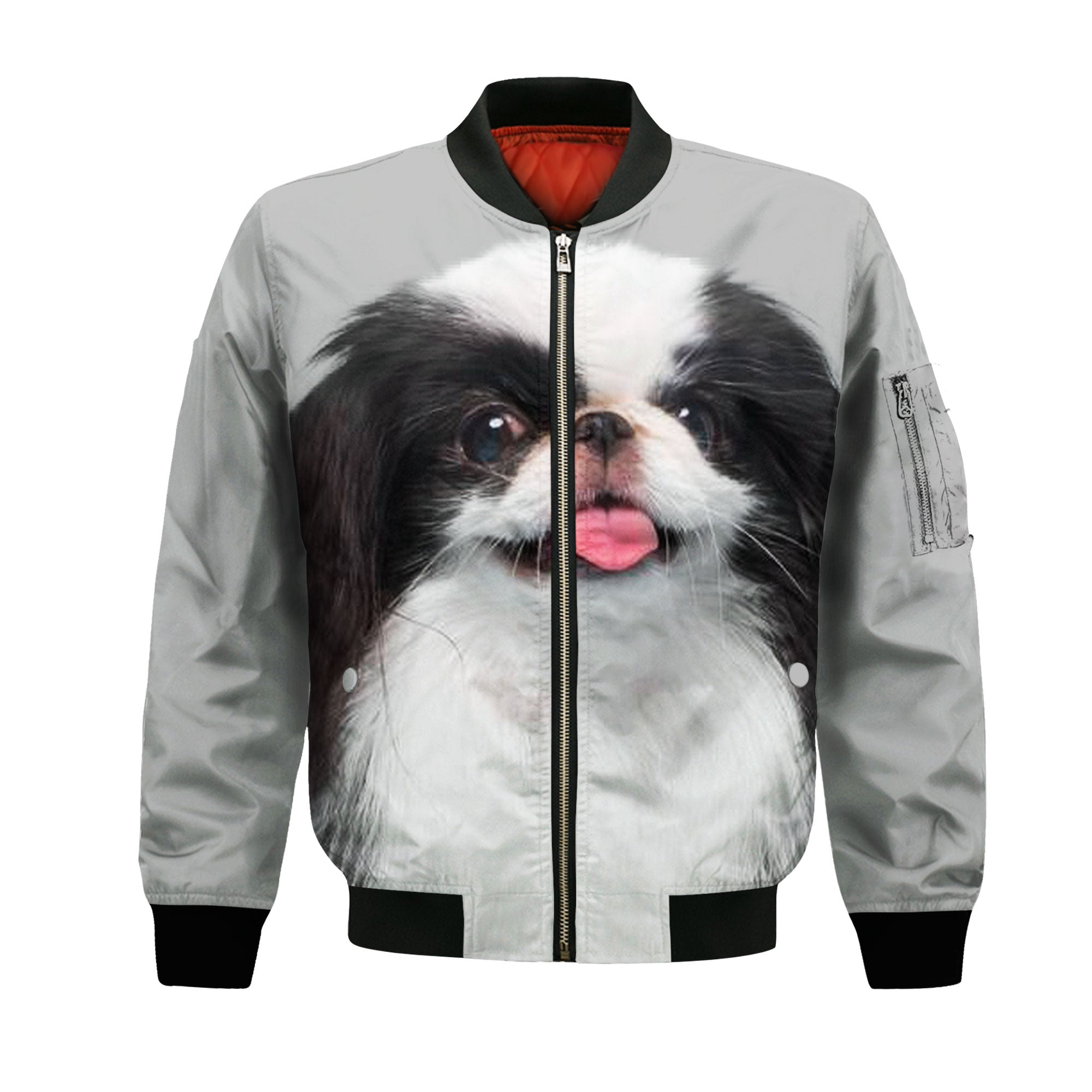 Japanese Chin - Unisex 3D Graphic Bomber Jacket