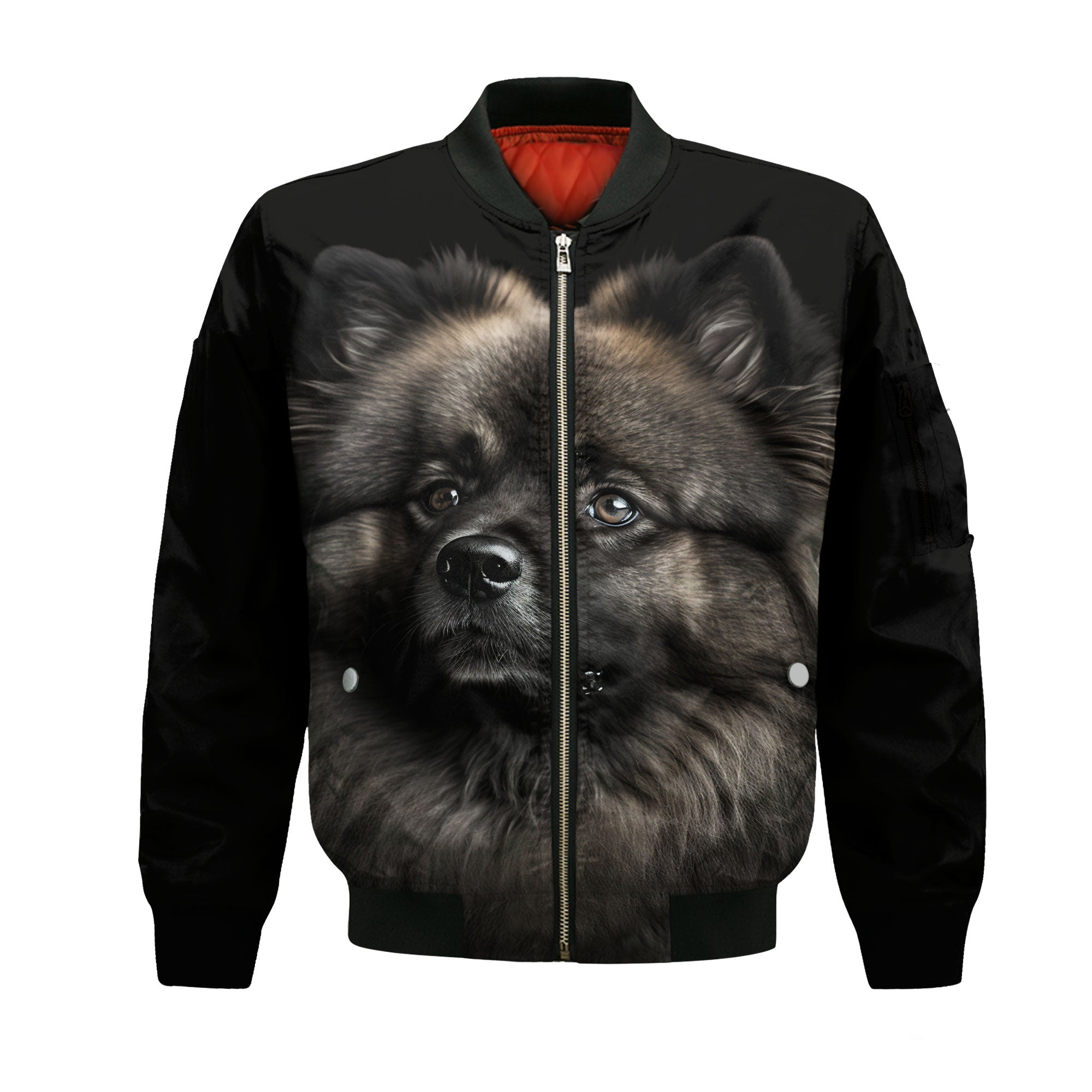 Keeshond AI - Unisex 3D Graphic Bomber Jacket