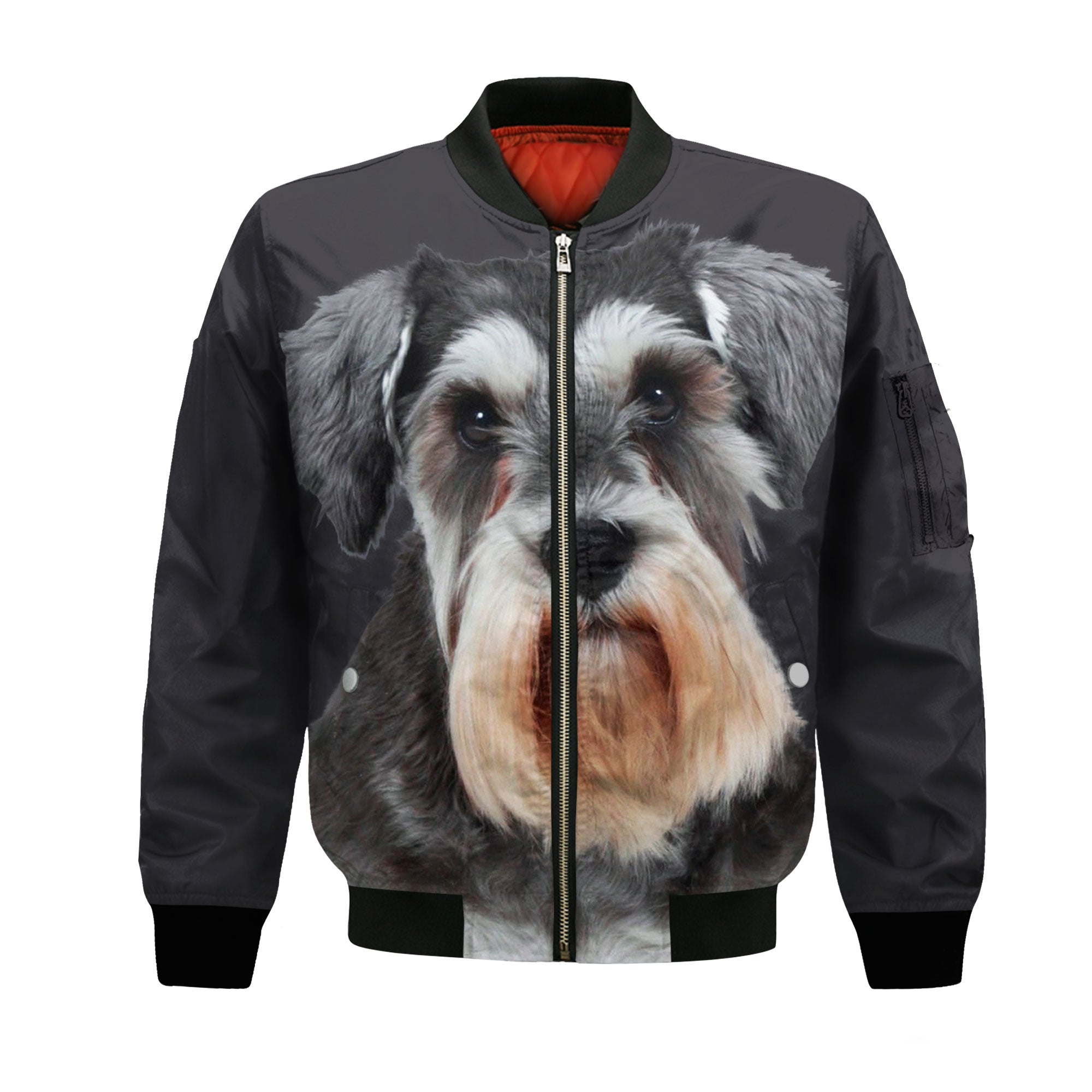 Miniature Schnauzer - Unisex 3D Graphic Bomber Jacket