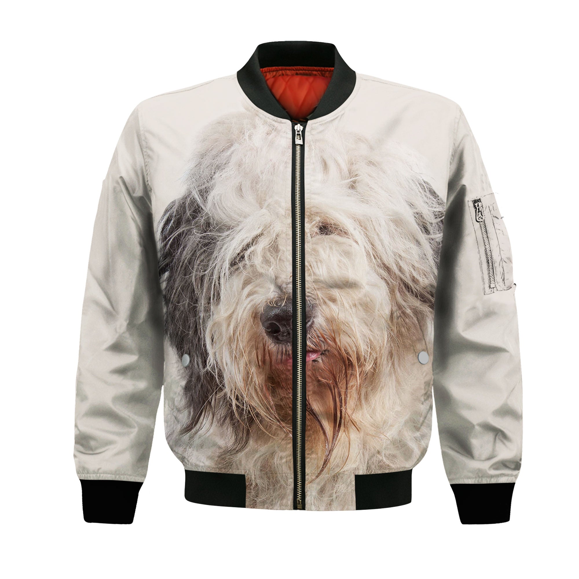 Old English Sheepdog - Unisex 3D Graphic Bomber Jacket