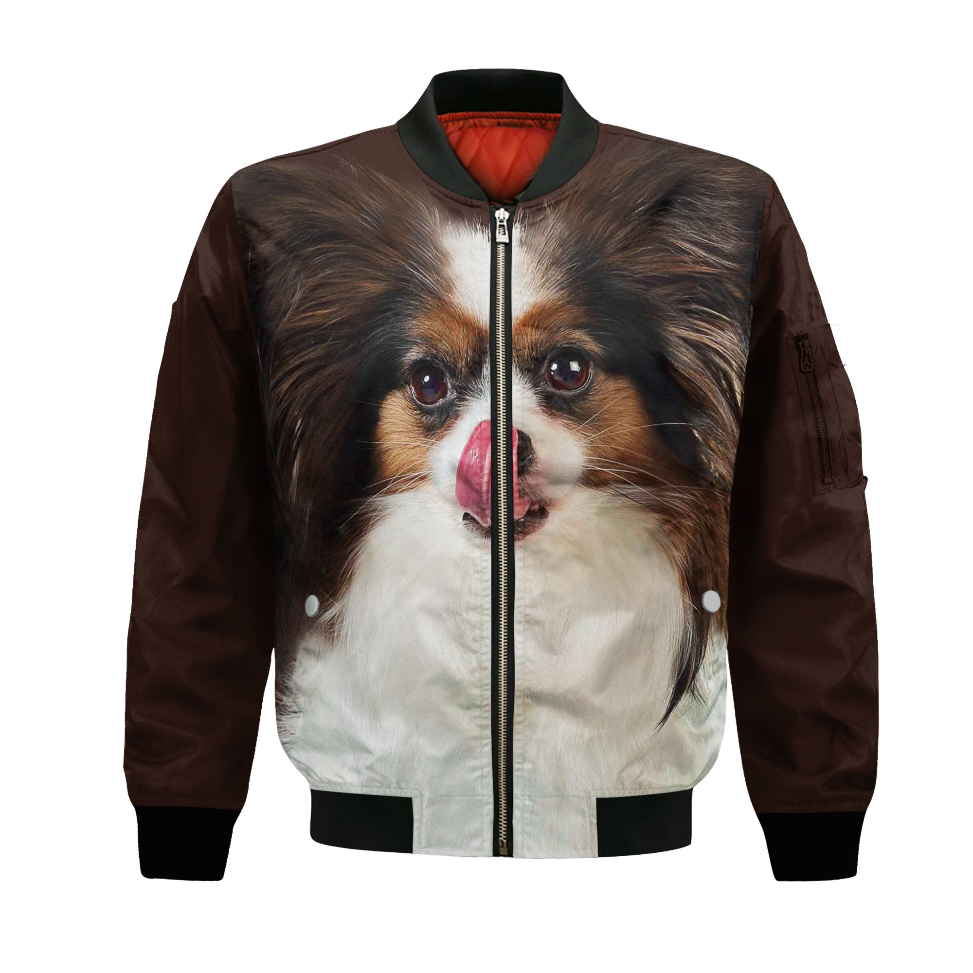 Papillon Dog - Unisex 3D Graphic Bomber Jacket