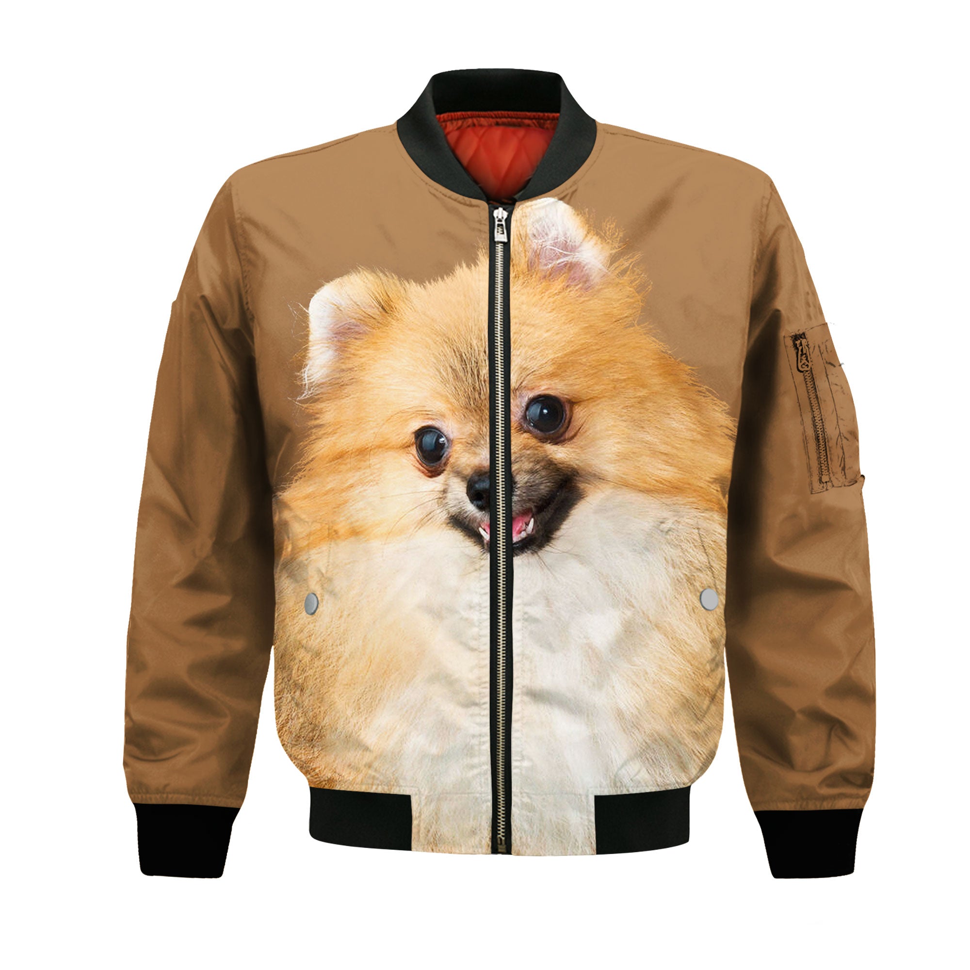 Pomeranian - Unisex 3D Graphic Bomber Jacket