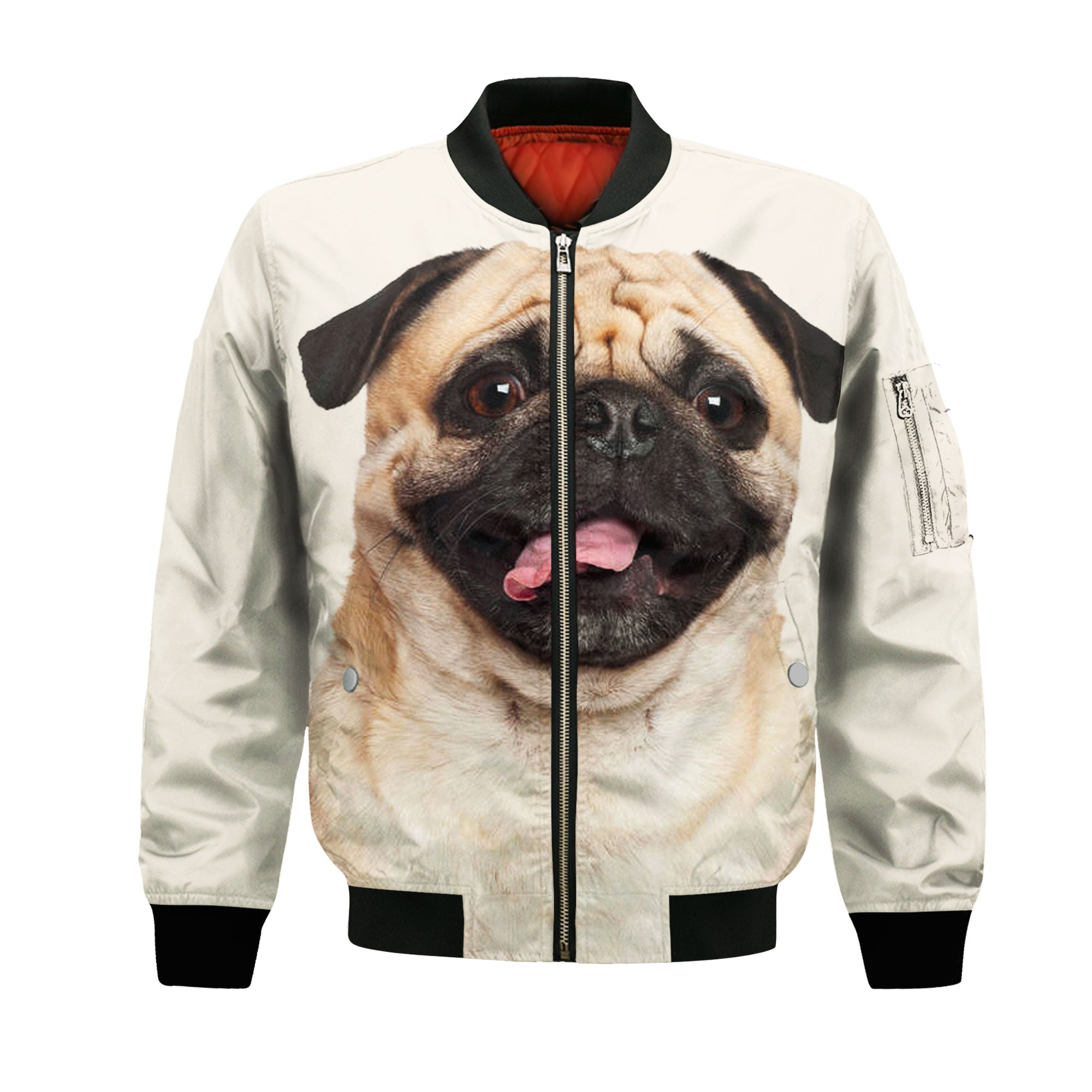 Pug - Unisex 3D Graphic Bomber Jacket