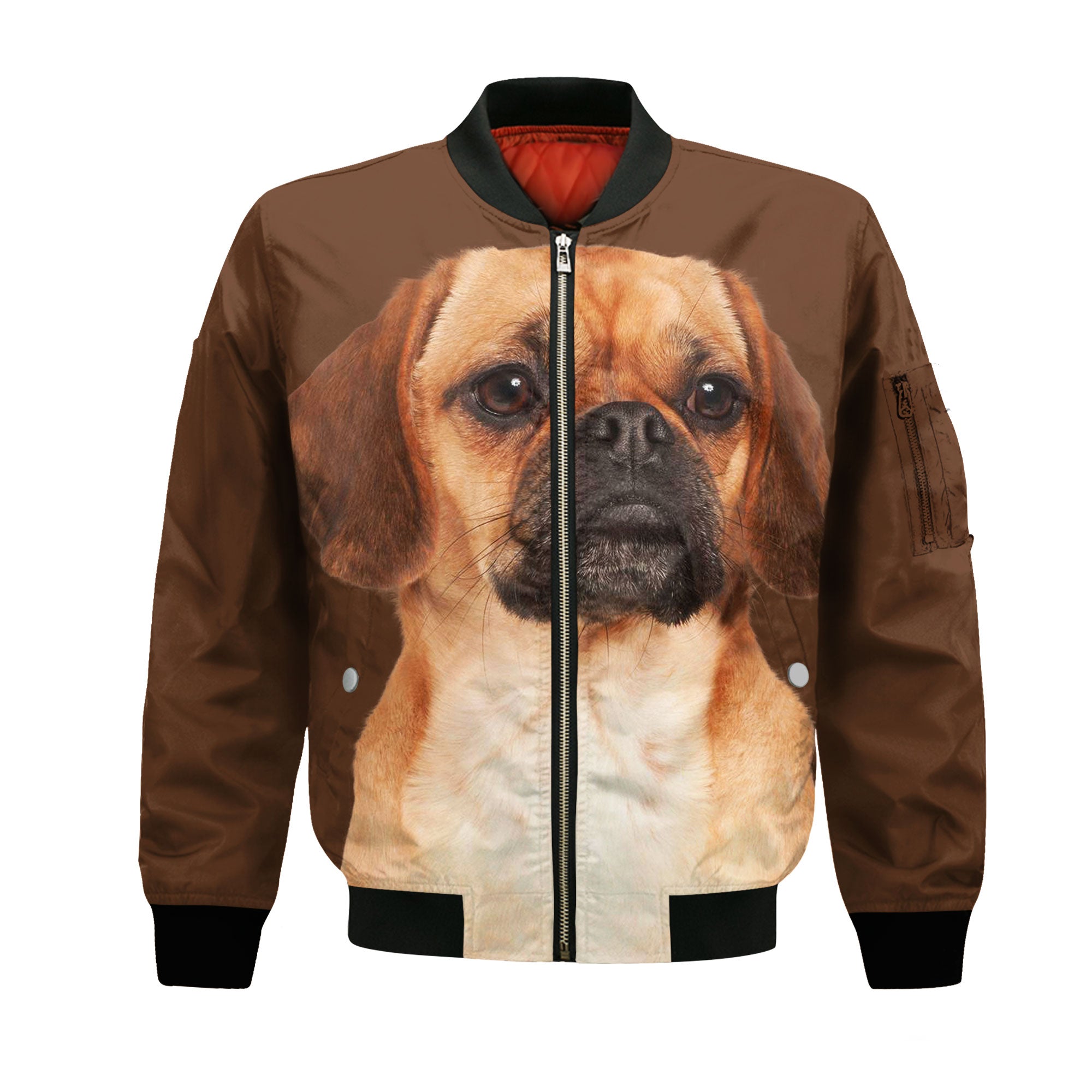 Puggle - Unisex 3D Graphic Bomber Jacket
