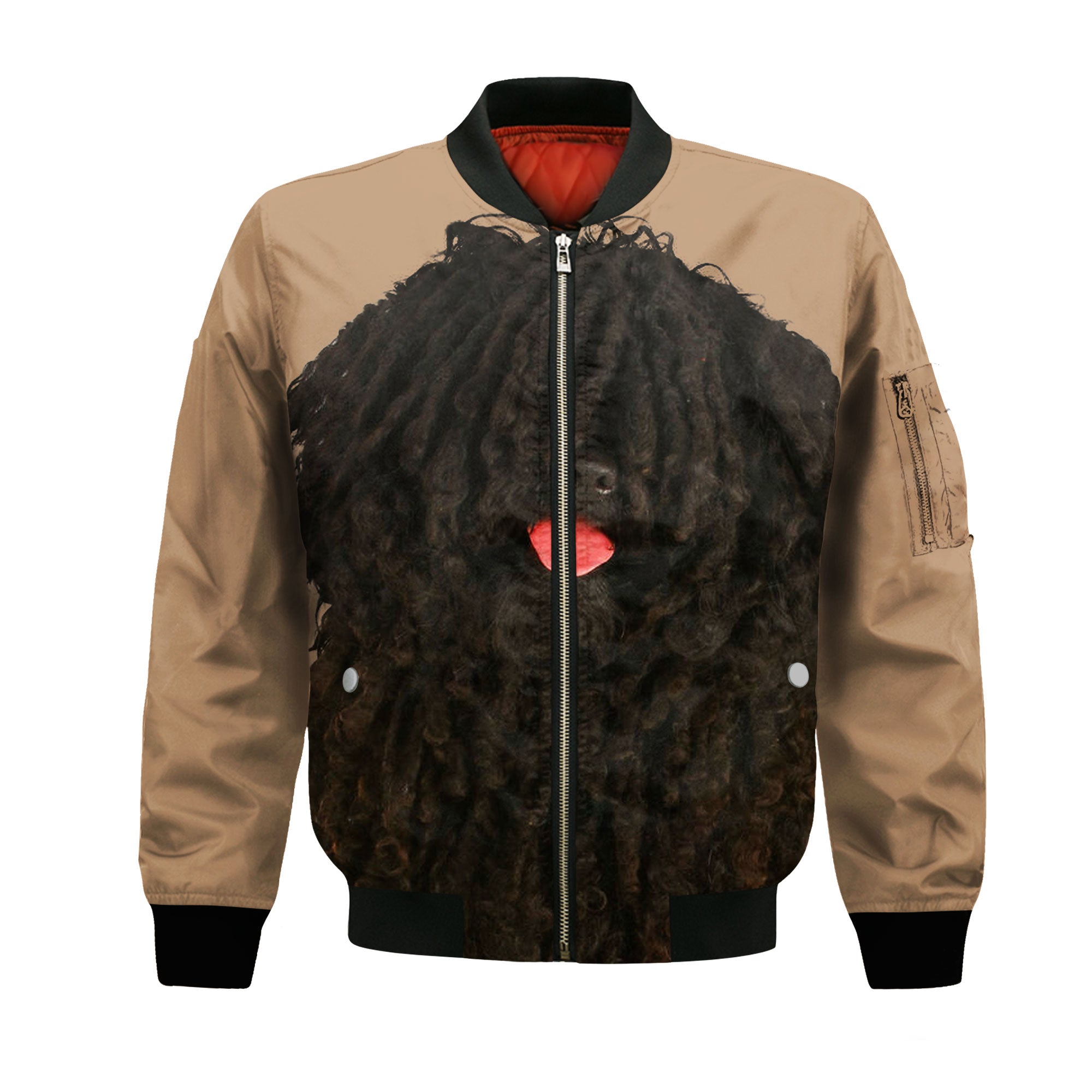 Puli Dog - Unisex 3D Graphic Bomber Jacket