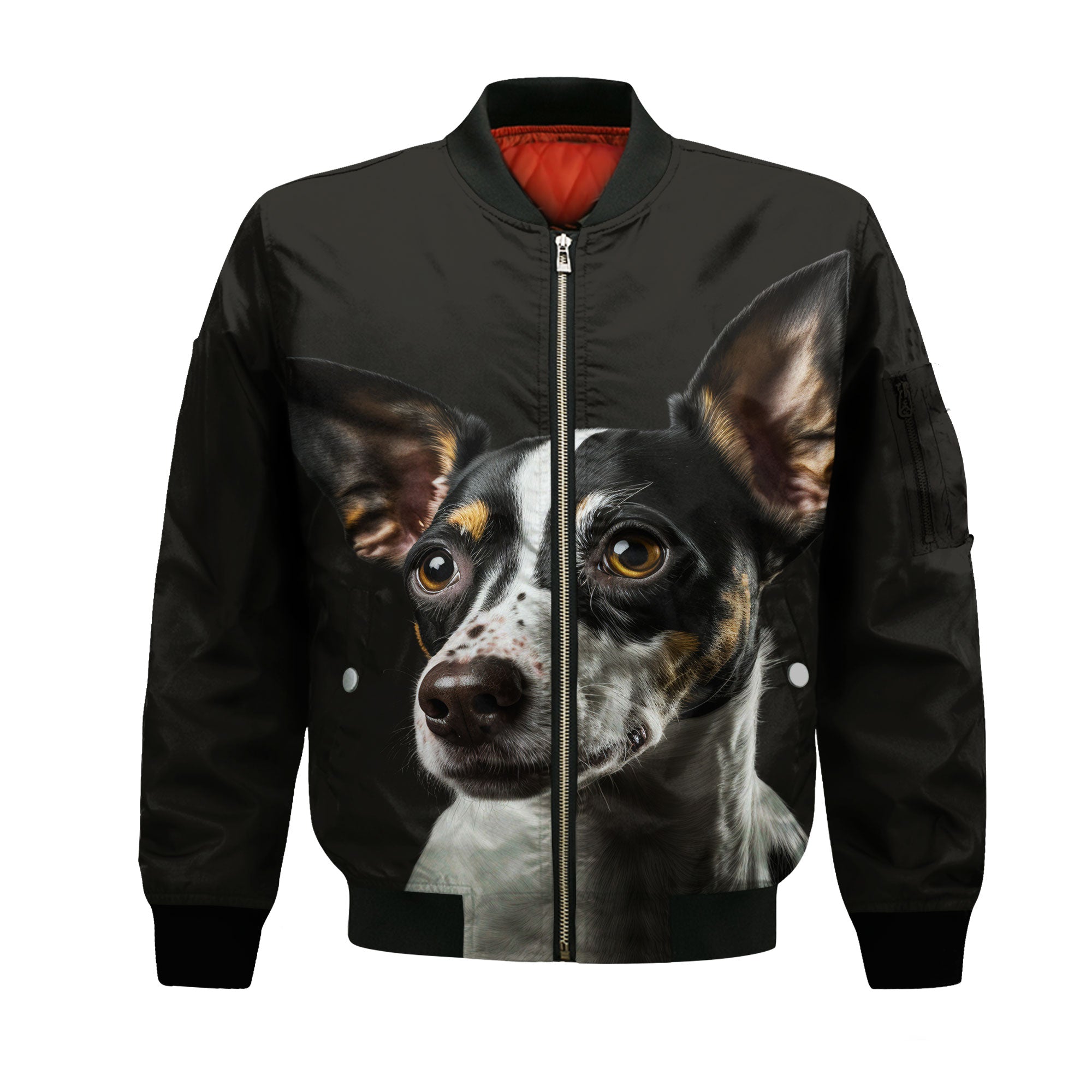 Rat Terrier AI - Unisex 3D Graphic Bomber Jacket