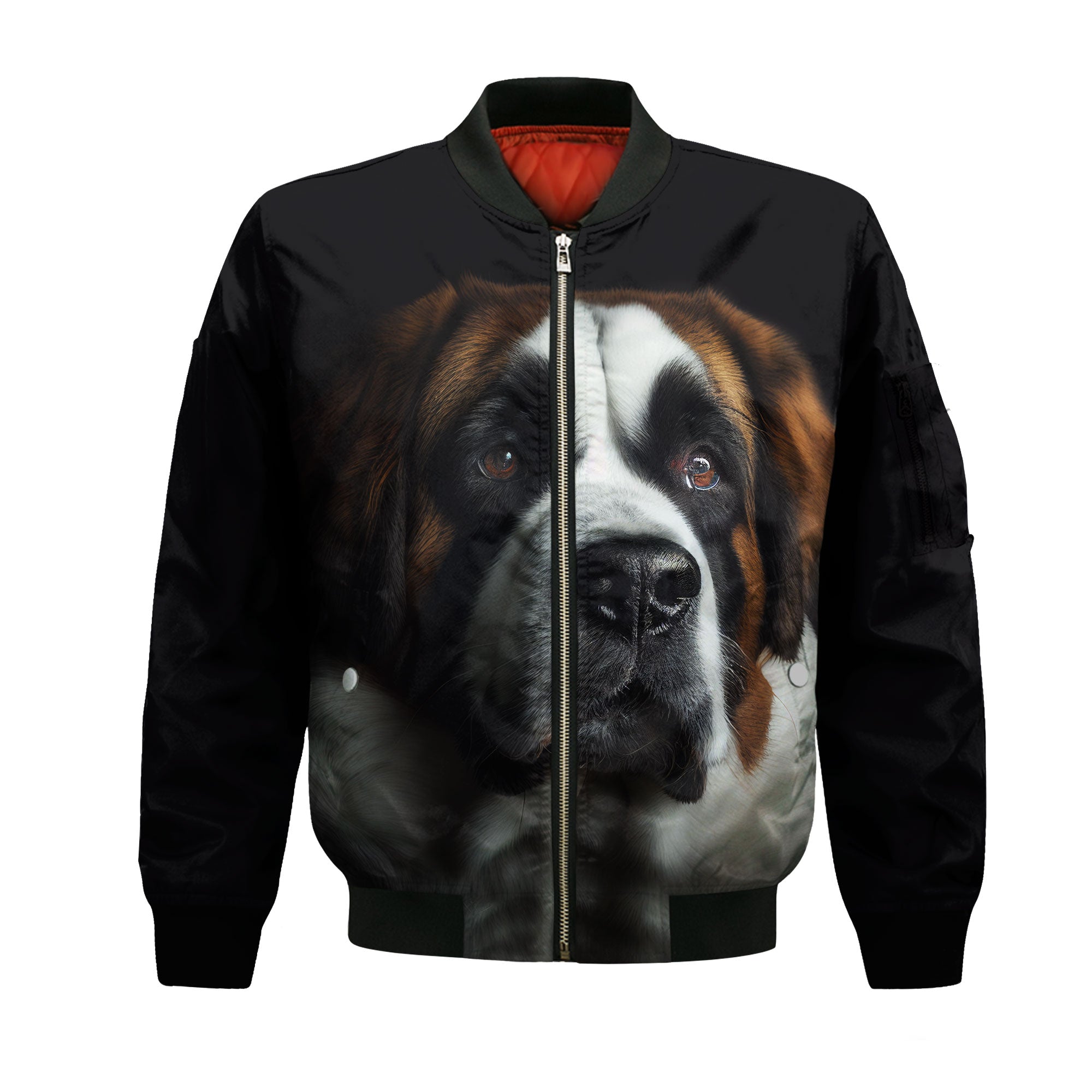 Saint Bernard 1 AI - Unisex 3D Graphic Bomber Jacket