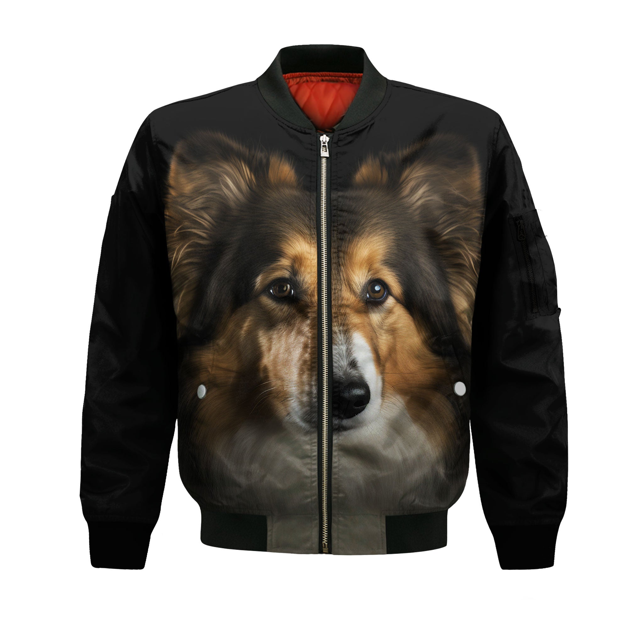 Shetland Sheepdog  AI - Unisex 3D Graphic Bomber Jacket