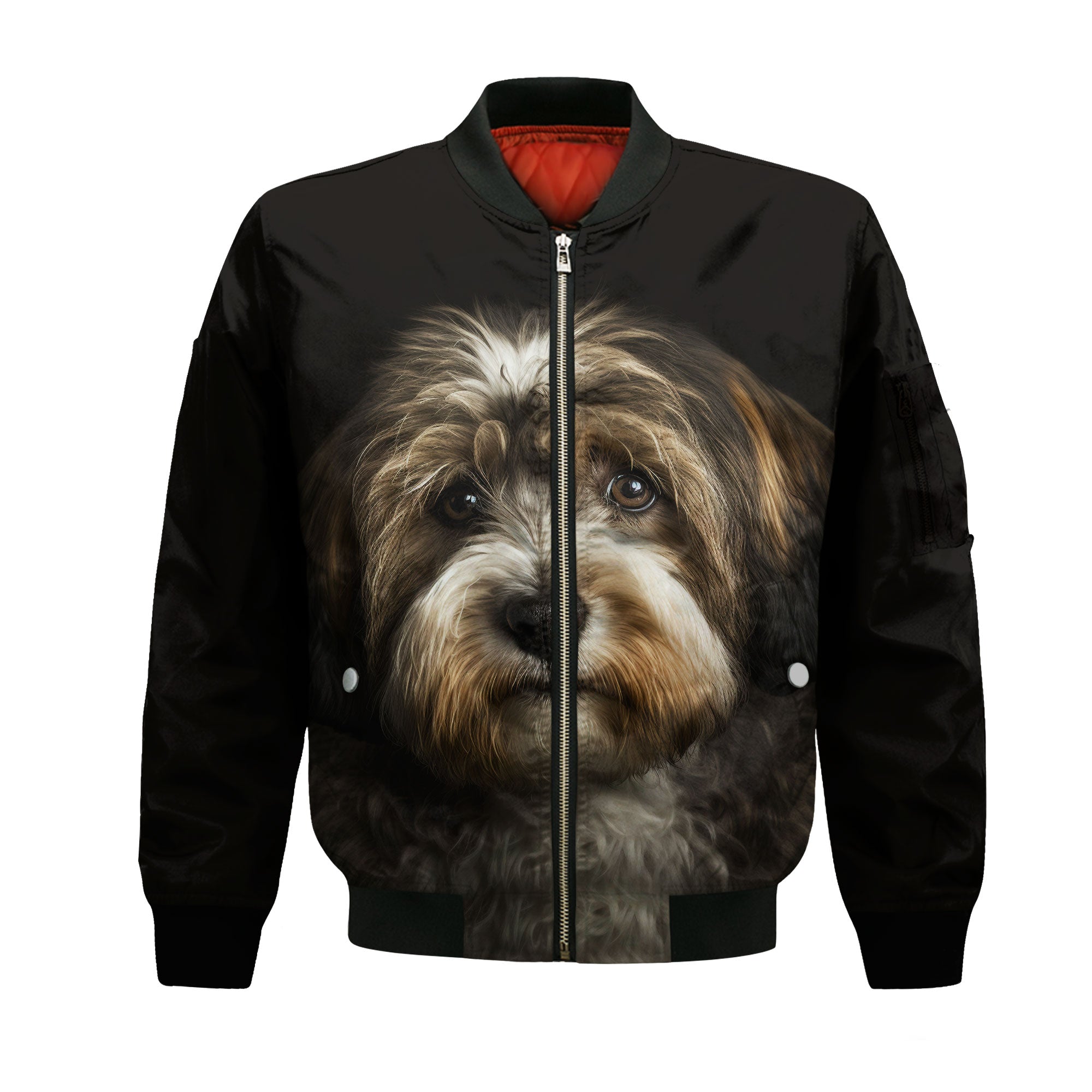 Tibetan Terrier AI - Unisex 3D Graphic Bomber Jacket