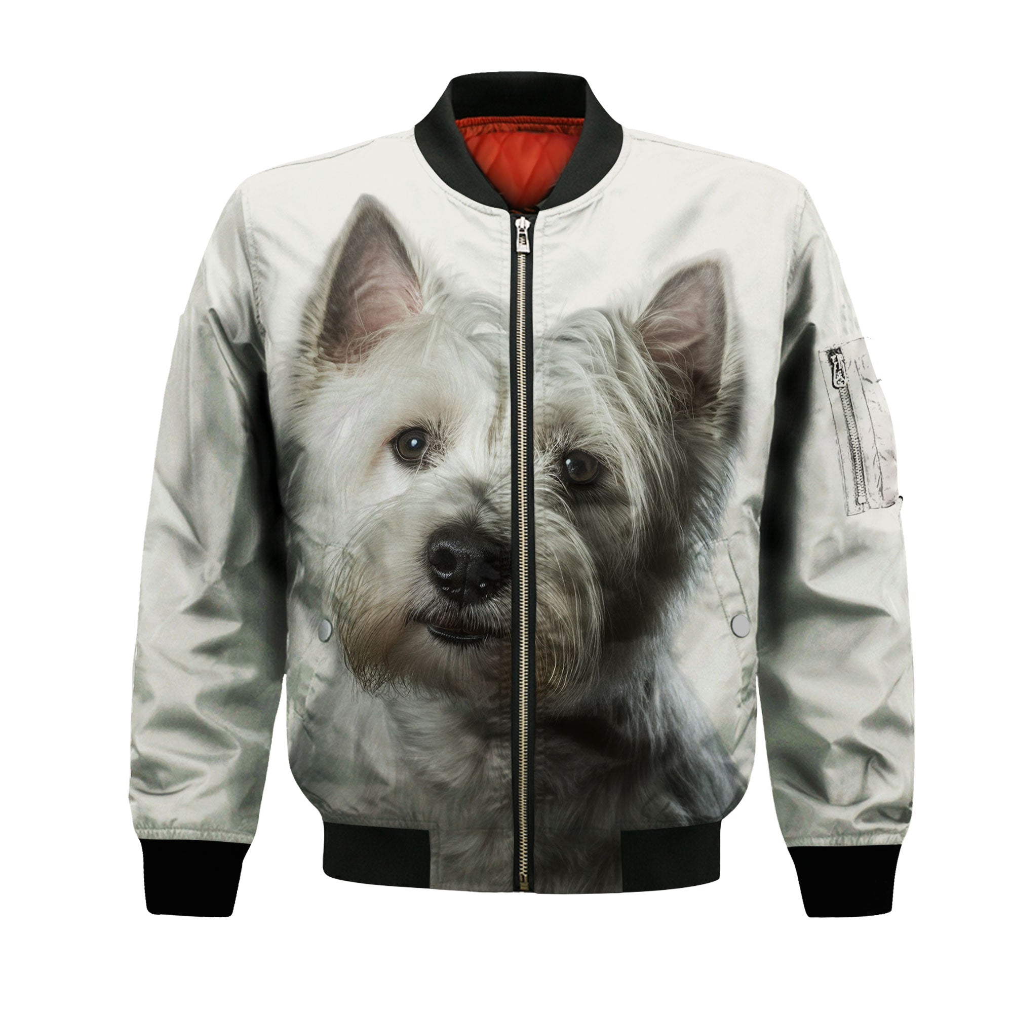 West Highland White Terrier  AI - Unisex 3D Graphic Bomber Jacket