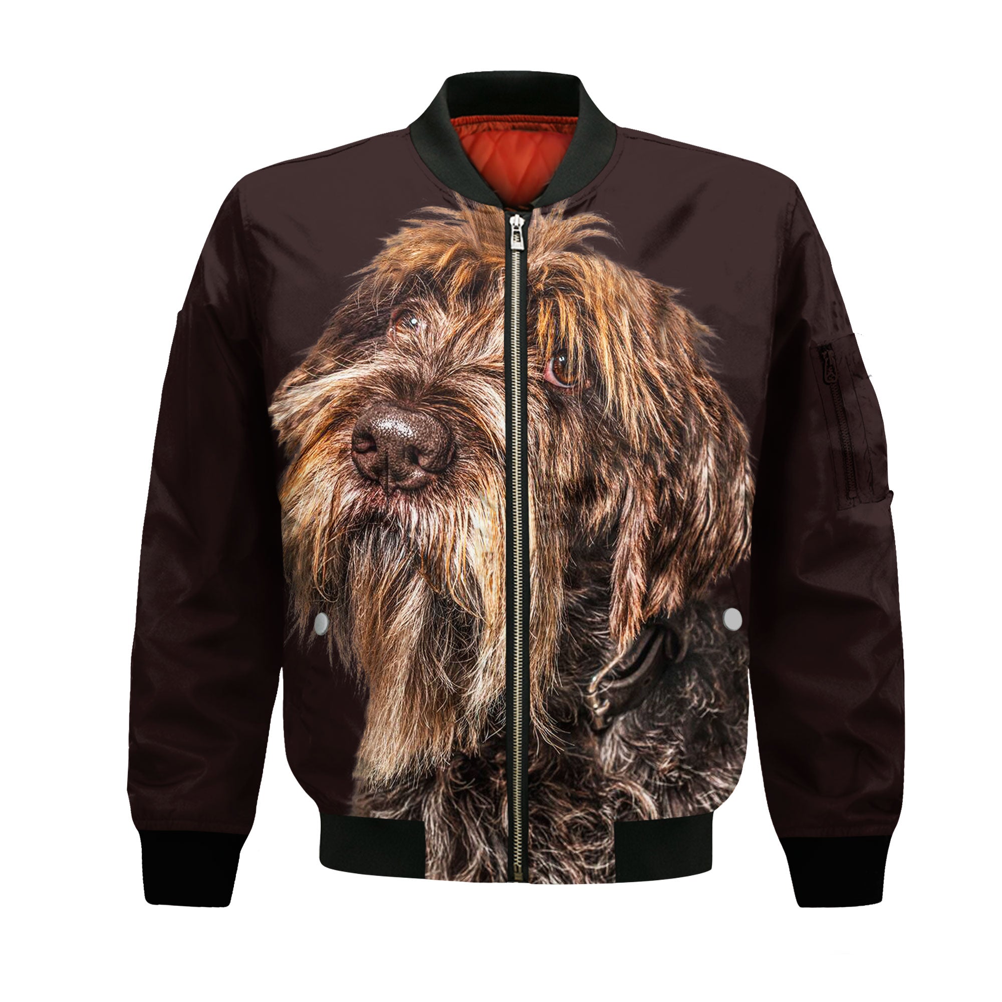 Wirehaired Pointing Griffon - Unisex 3D Graphic Bomber Jacket
