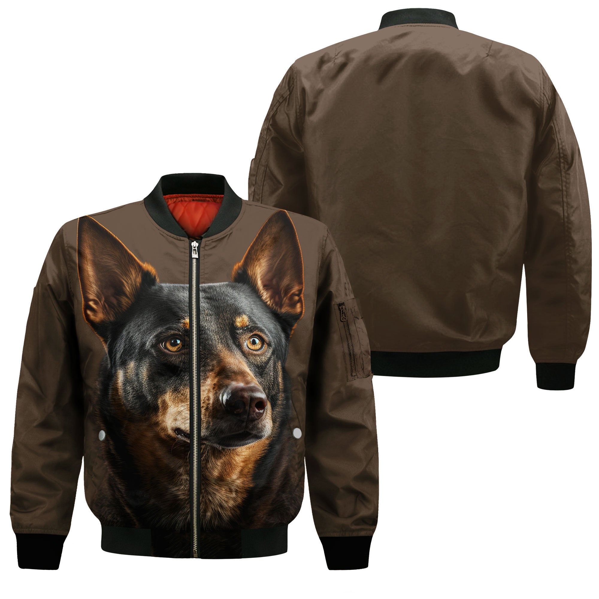 Australian Kelpie 1 AI - Unisex 3D Graphic Bomber Jacket