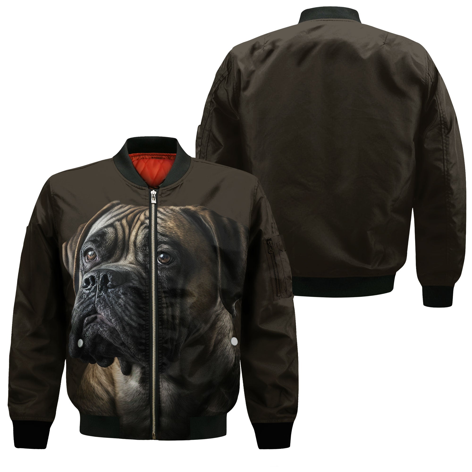 Bullmastiff AI - Unisex 3D Graphic Bomber Jacket