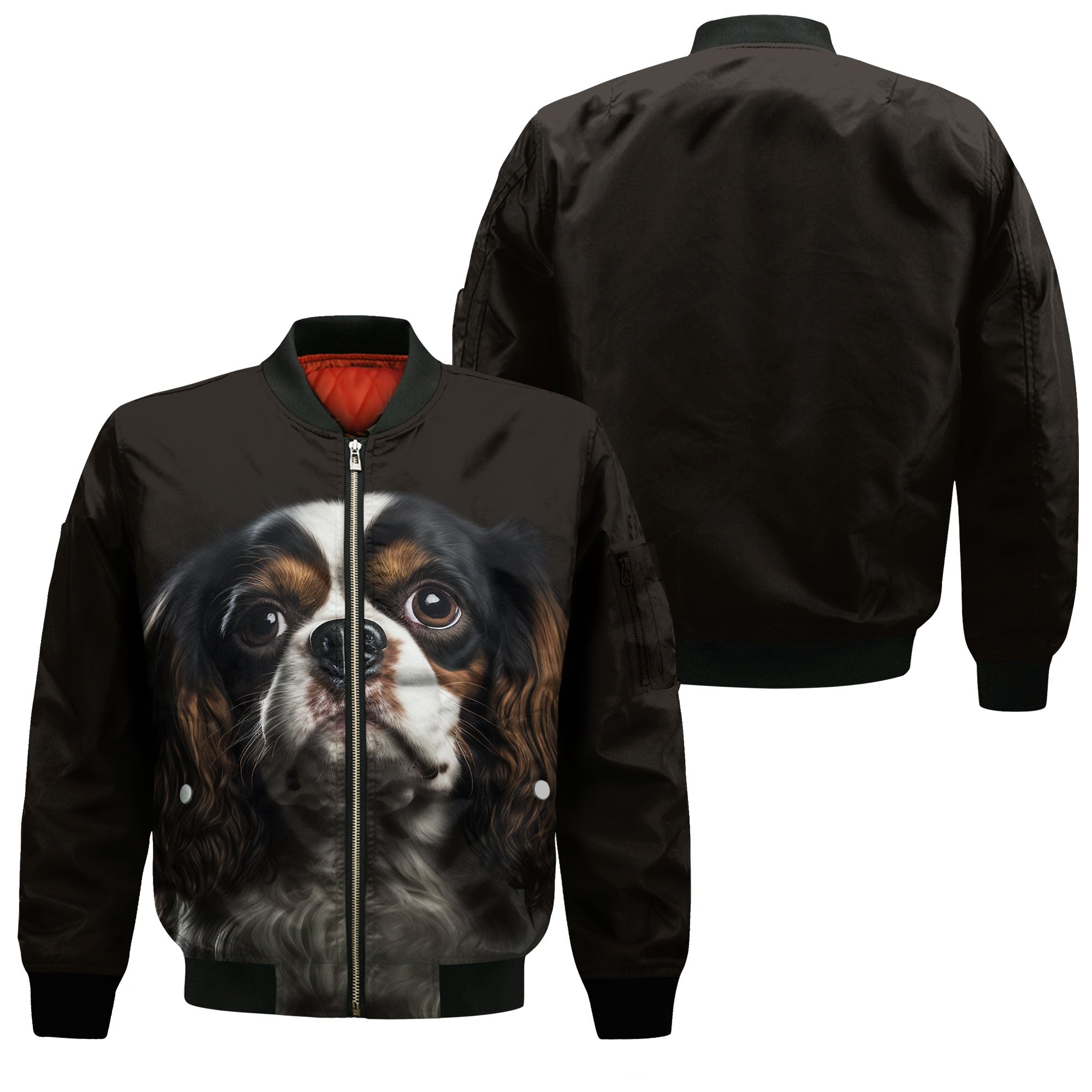 Cavalier King Charles Spaniel 2 AI - Unisex 3D Graphic Bomber Jacket