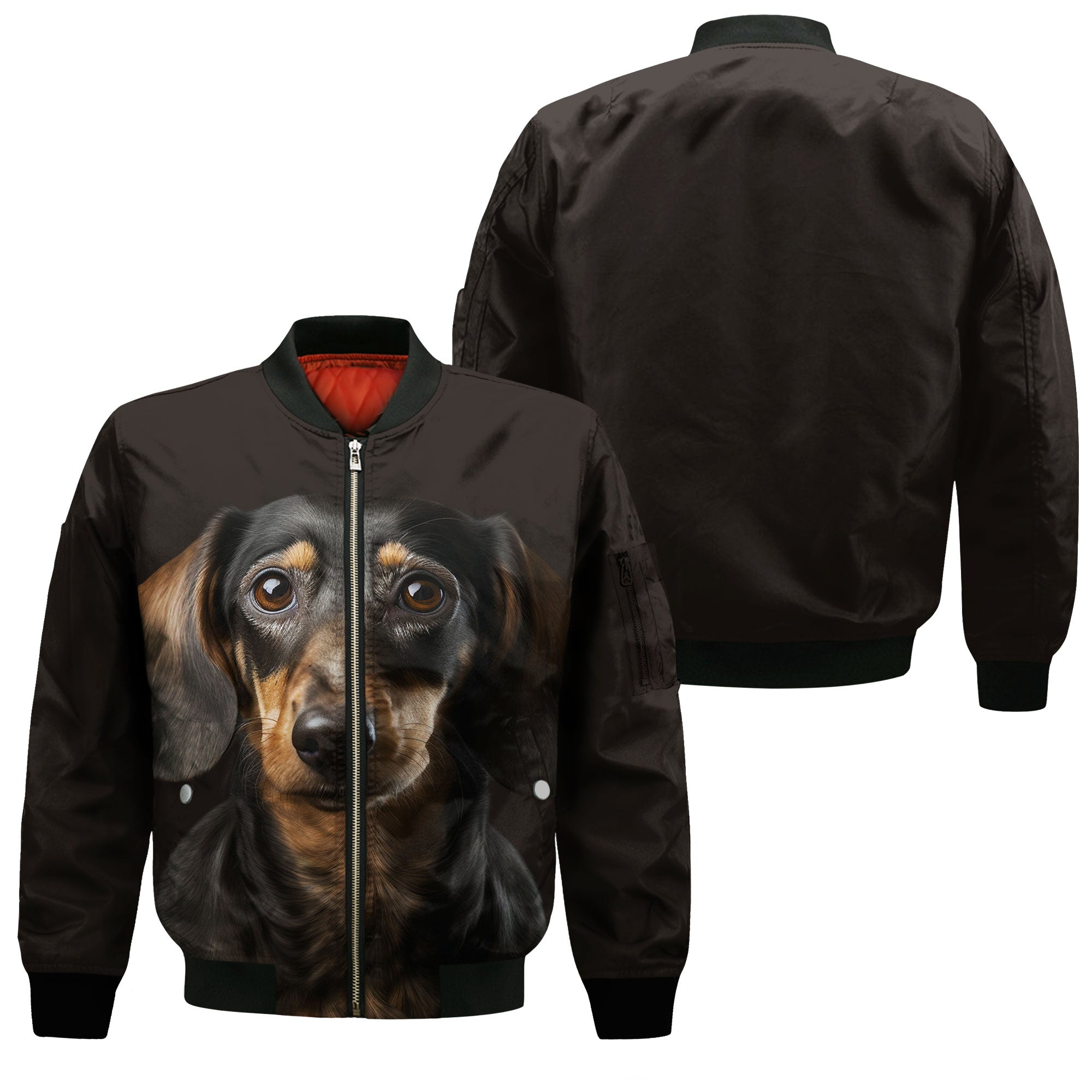 Dachshund 1 AI - Unisex 3D Graphic Bomber Jacket