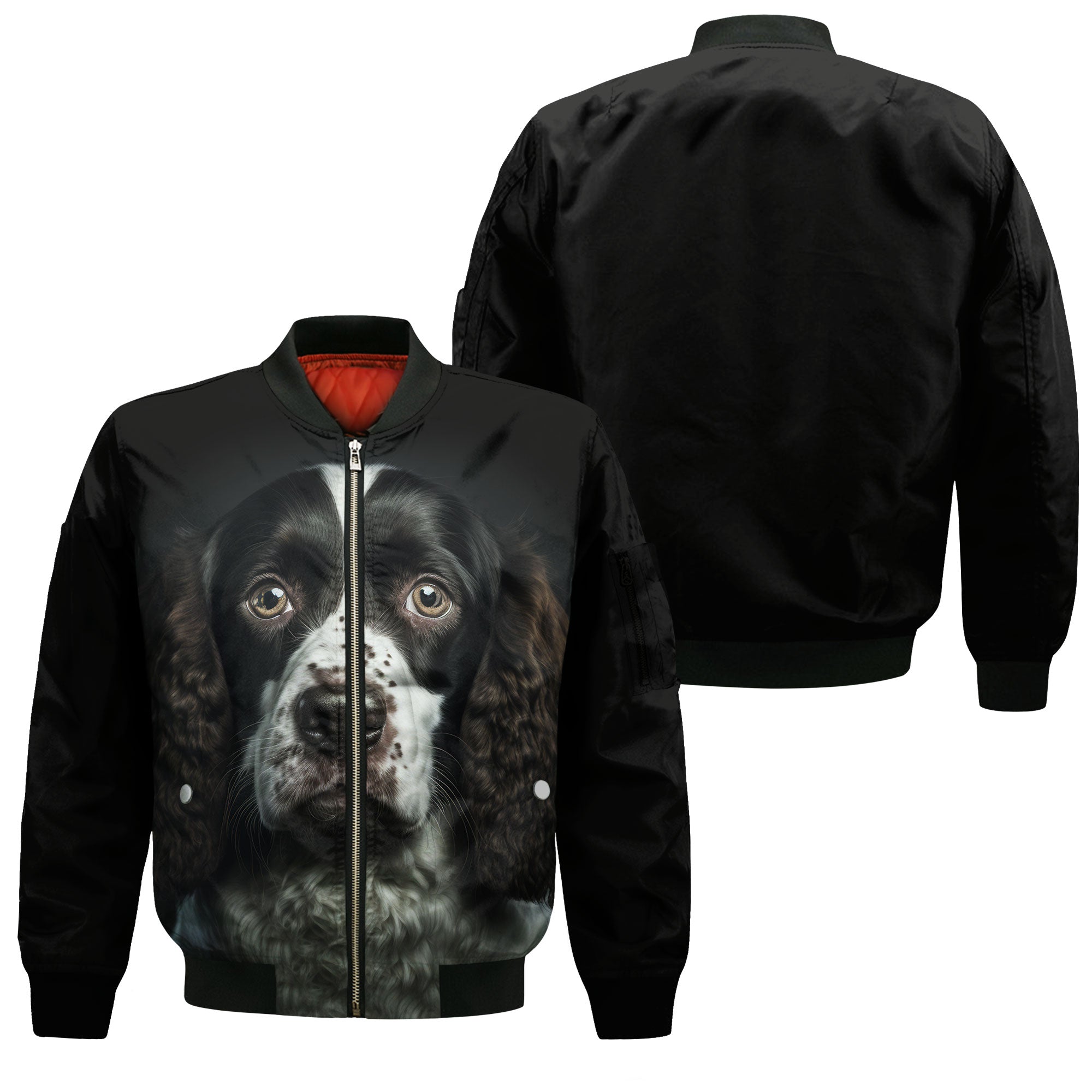 English Springer Spaniel AI - Unisex 3D Graphic Bomber Jacket