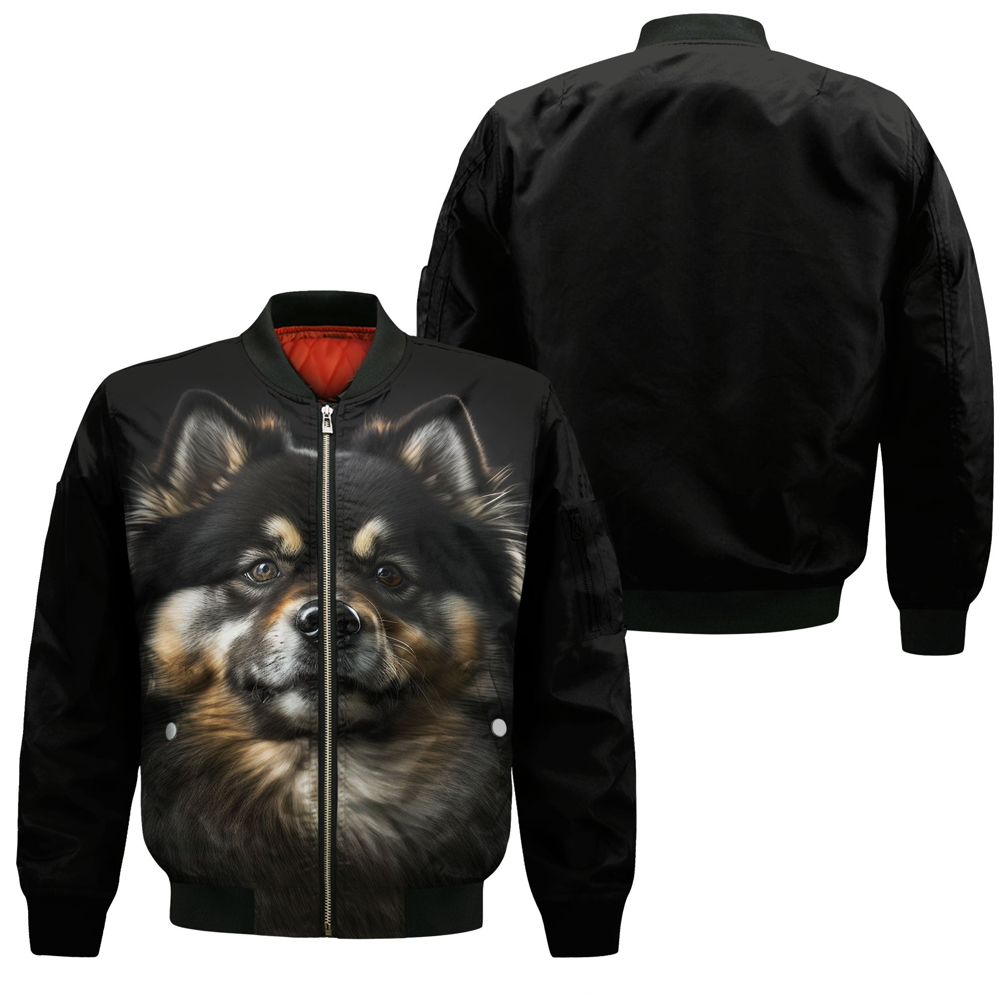 Finnish Lapphund AI - Unisex 3D Graphic Bomber Jacket