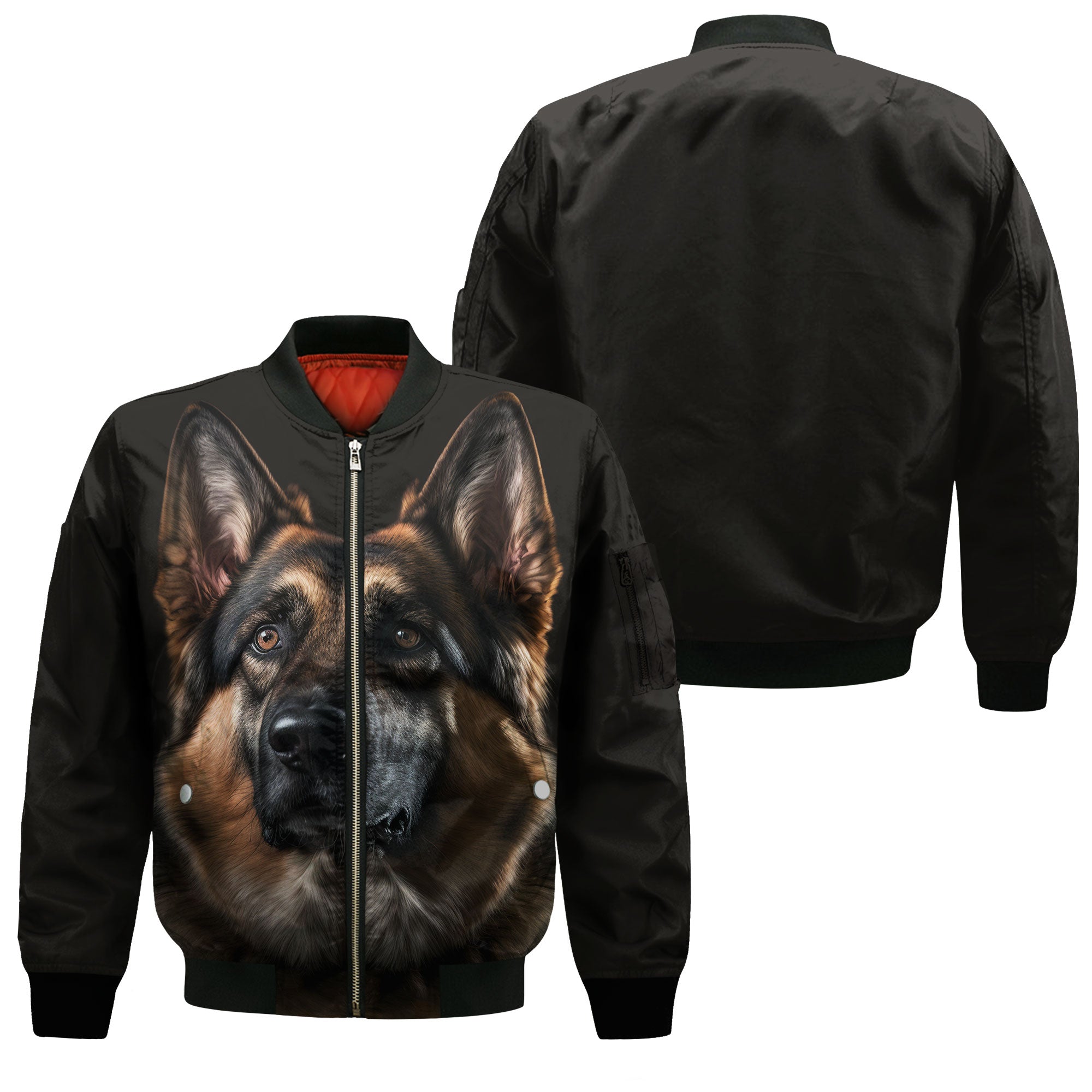 German Shepherd AI - Unisex 3D Graphic Bomber Jacket
