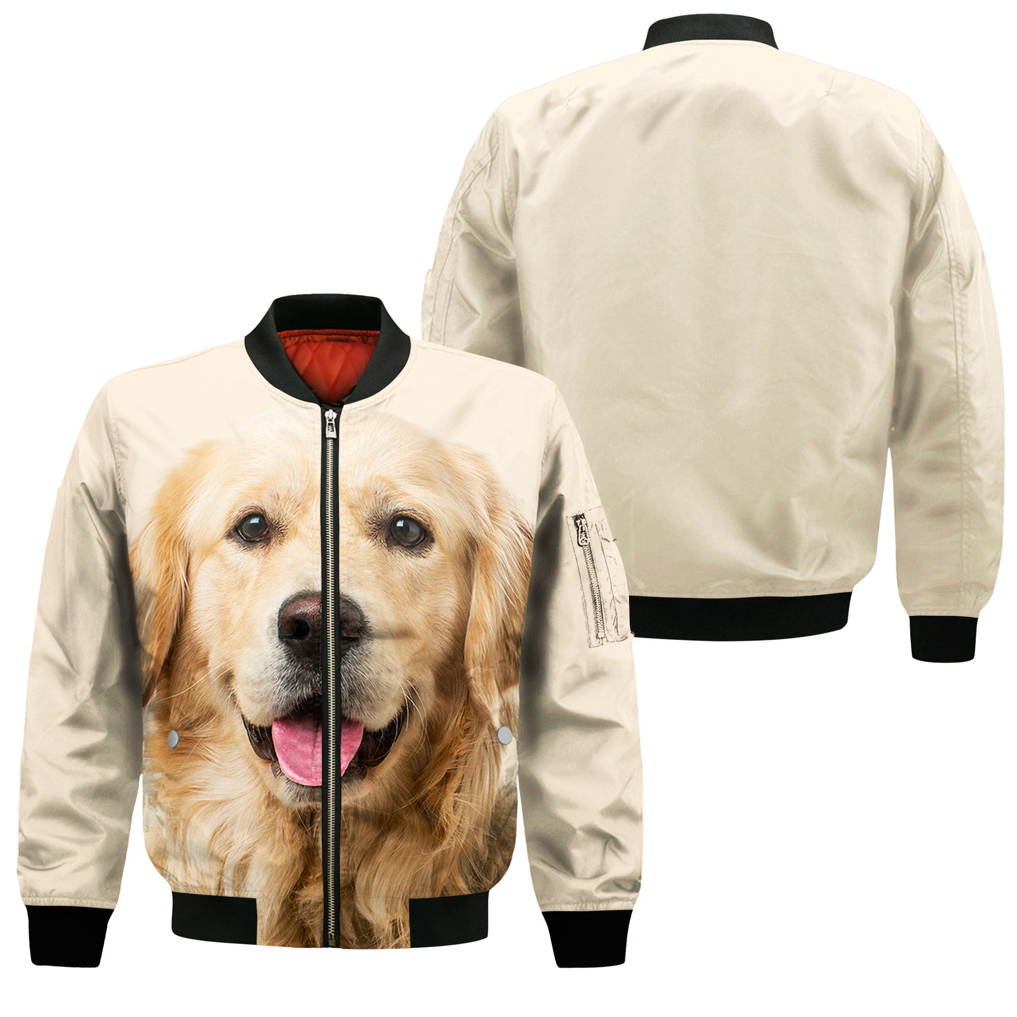 Golden Retriever - Unisex 3D Graphic Bomber Jacket