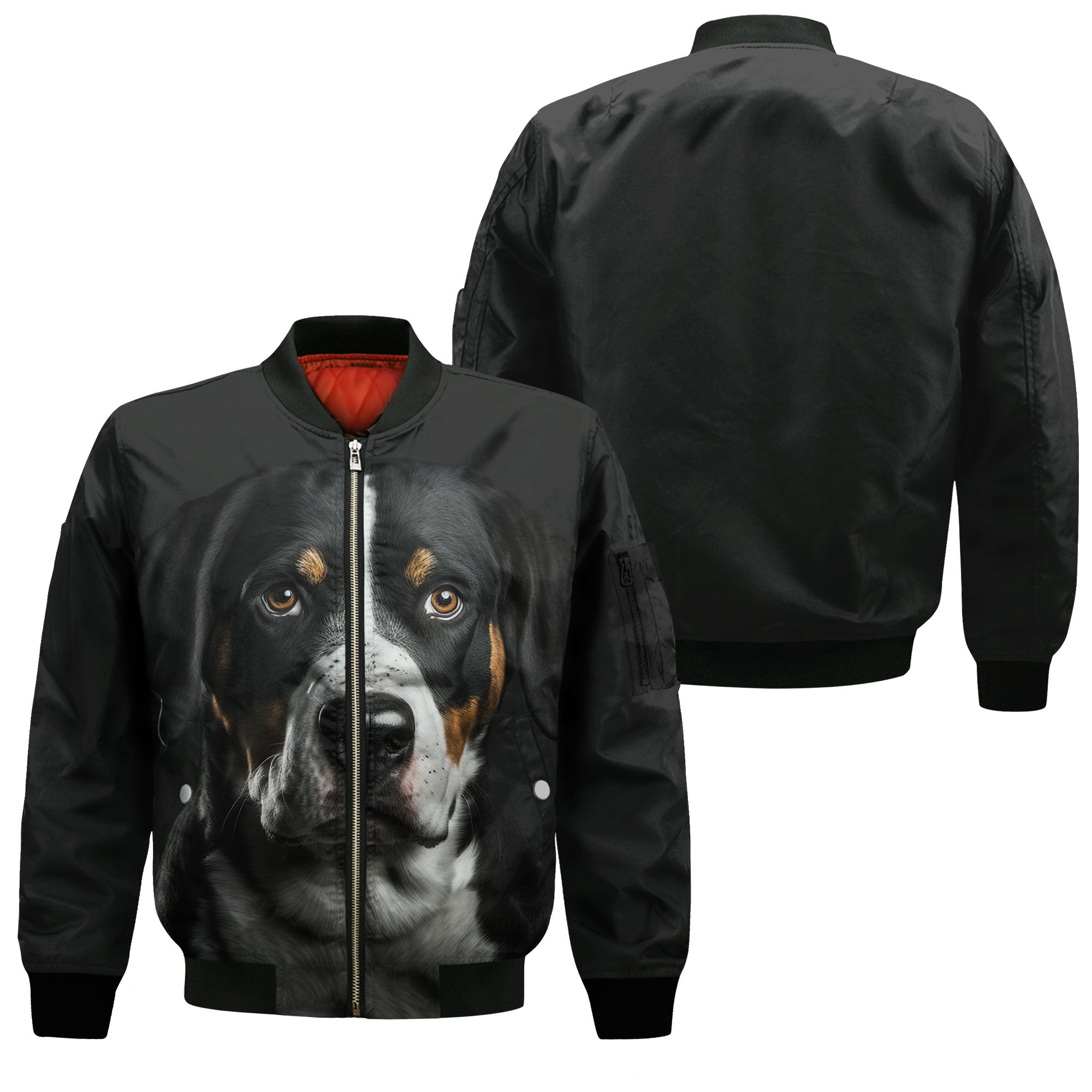 Greater Swiss Mountain Dog AI - Unisex 3D Graphic Bomber Jacket