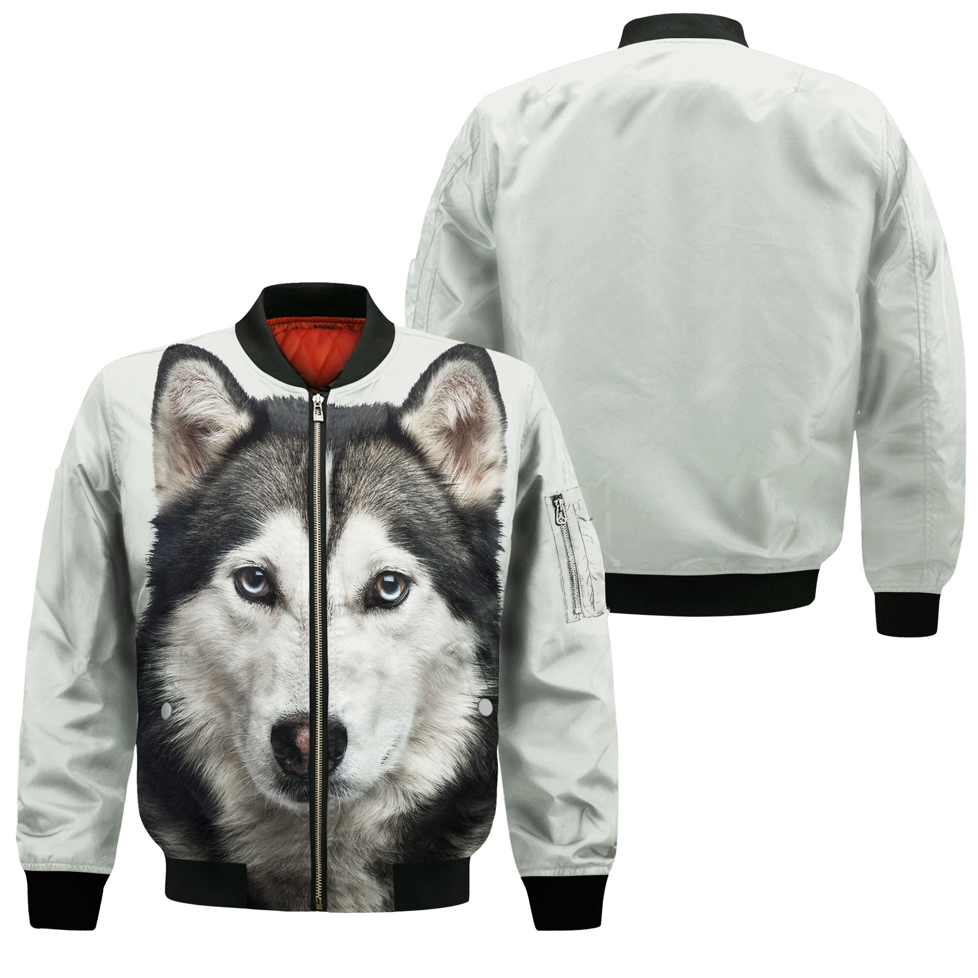 Husky - Unisex 3D Graphic Bomber Jacket