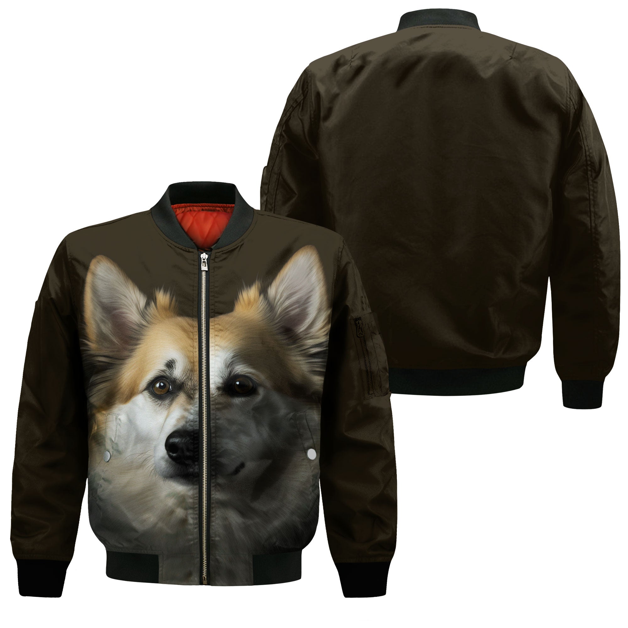 Icelandic Sheepdog AI - Unisex 3D Graphic Bomber Jacket