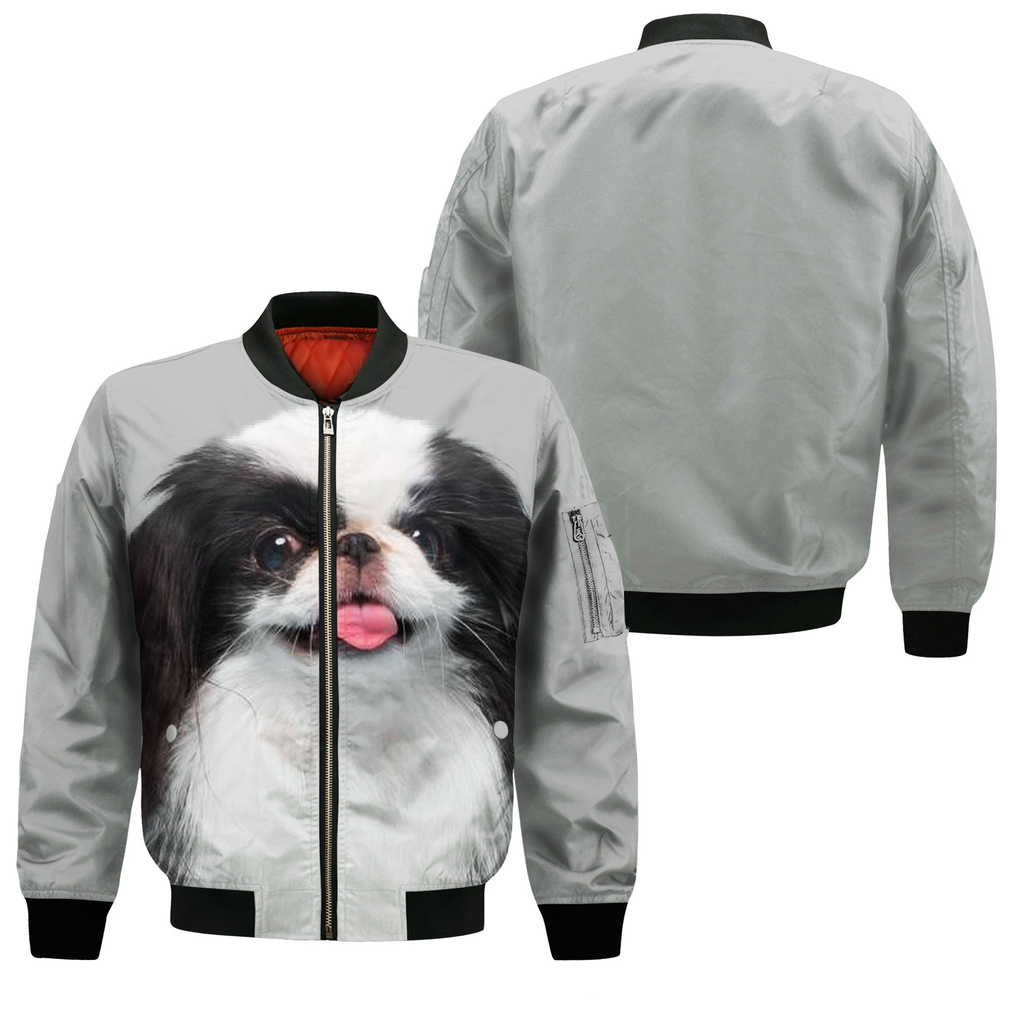 Japanese Chin - Unisex 3D Graphic Bomber Jacket
