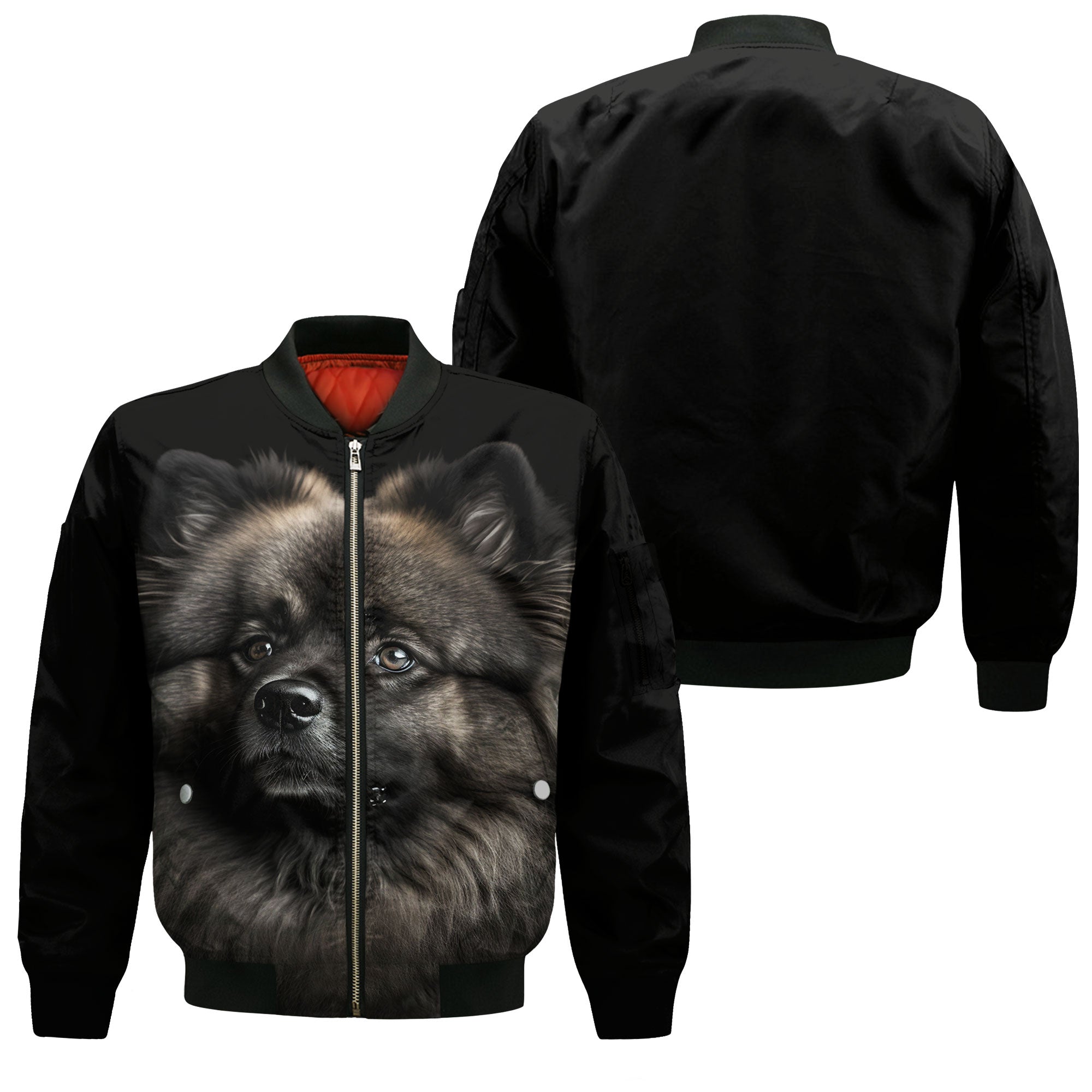 Keeshond AI - Unisex 3D Graphic Bomber Jacket
