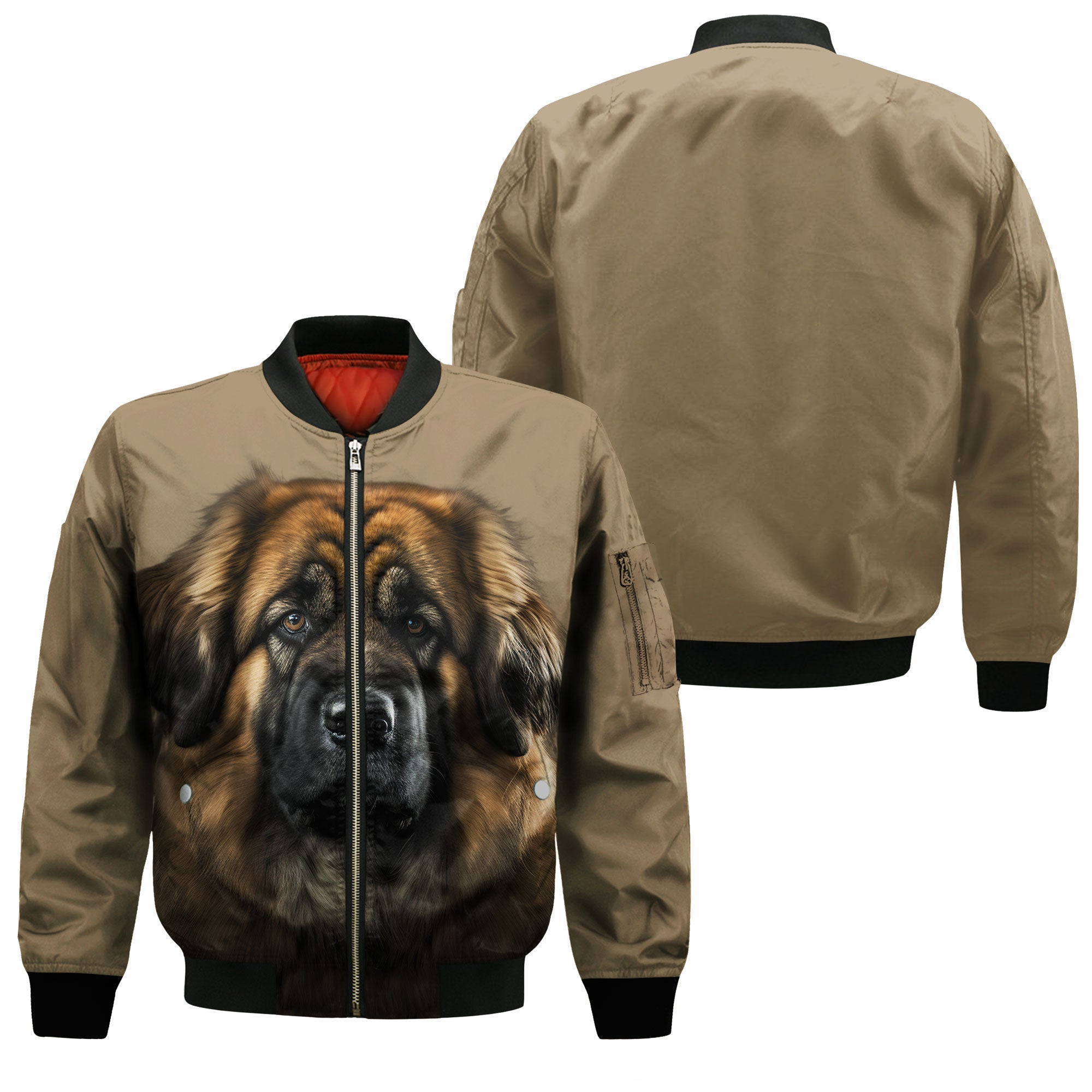 Leonberger AI - Unisex 3D Graphic Bomber Jacket