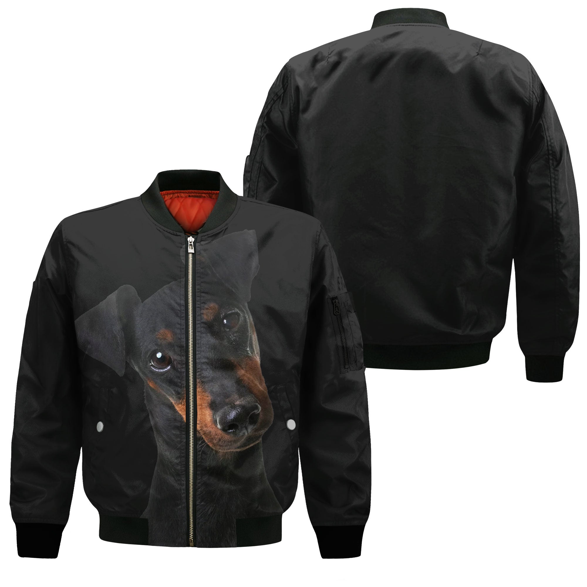 Manchester Terrier - Unisex 3D Graphic Bomber Jacket