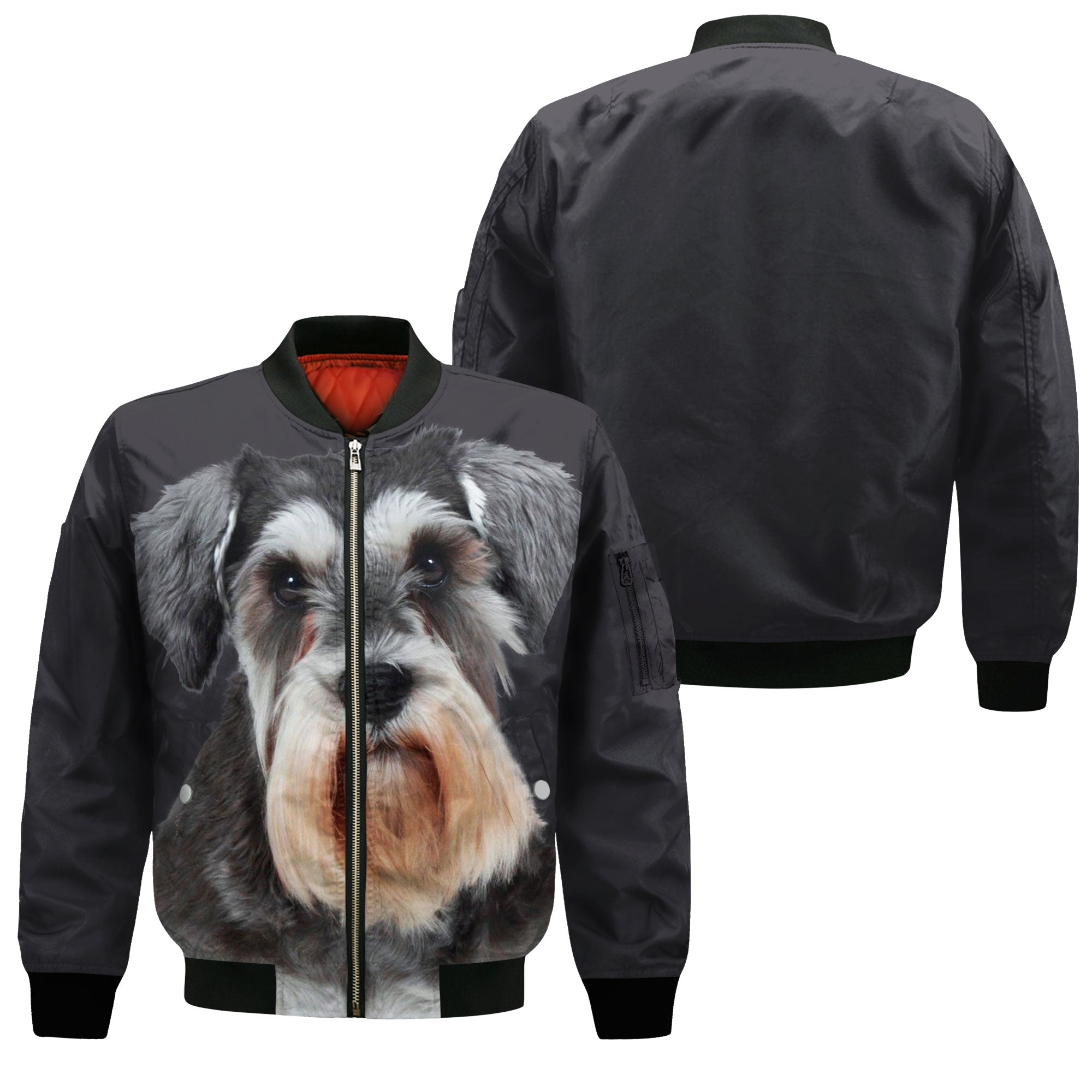 Miniature Schnauzer - Unisex 3D Graphic Bomber Jacket