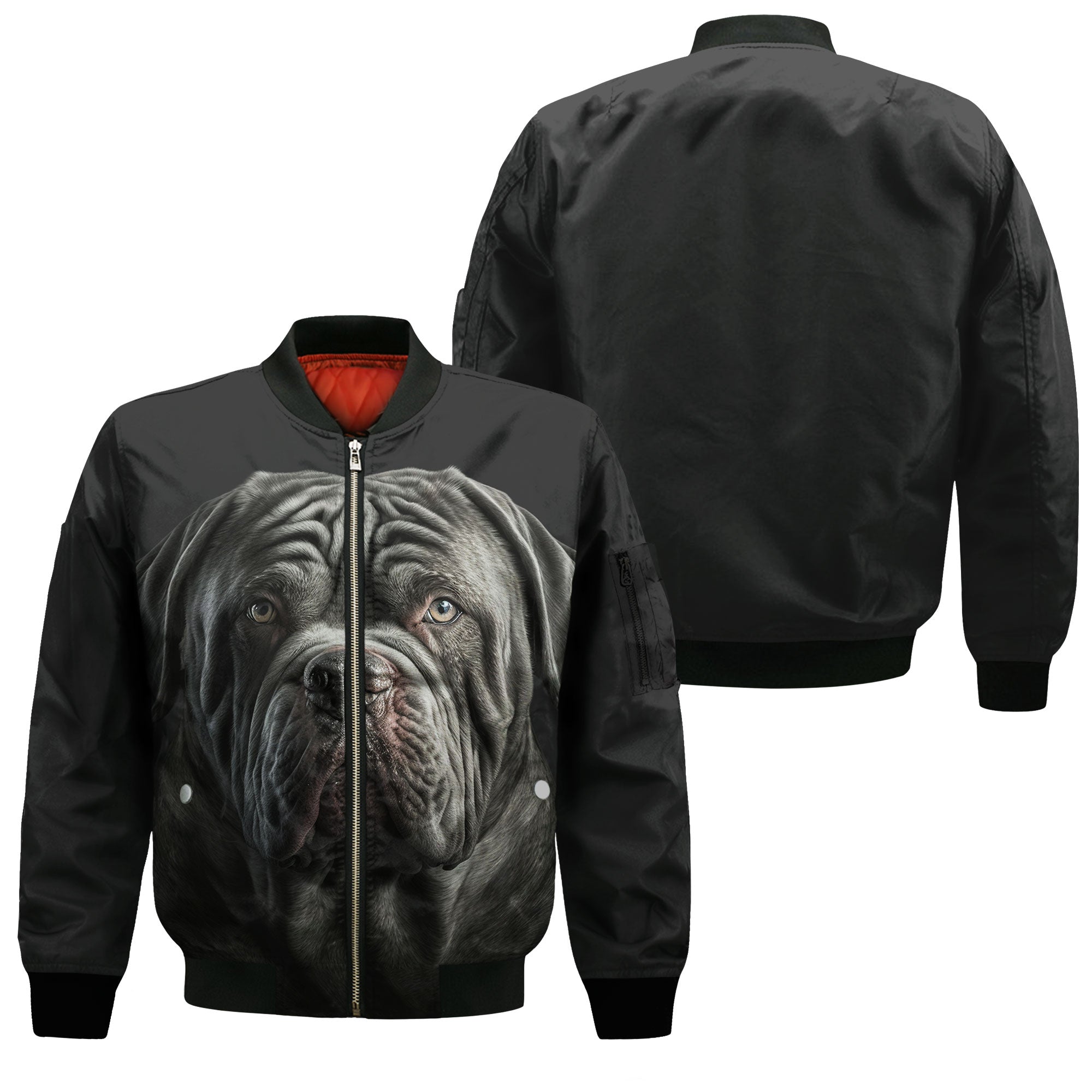 Neapolitan Mastiff AI - Unisex 3D Graphic Bomber Jacket