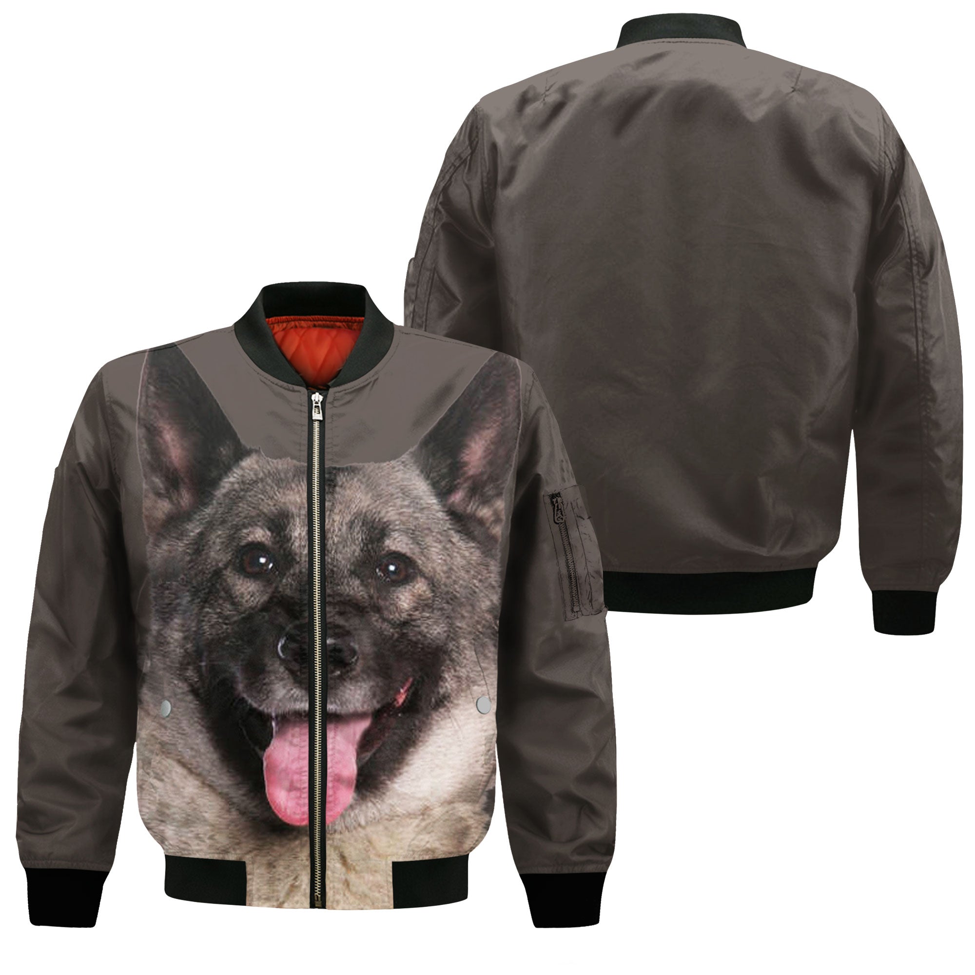 Norwegian Elkhound - Unisex 3D Graphic Bomber Jacket