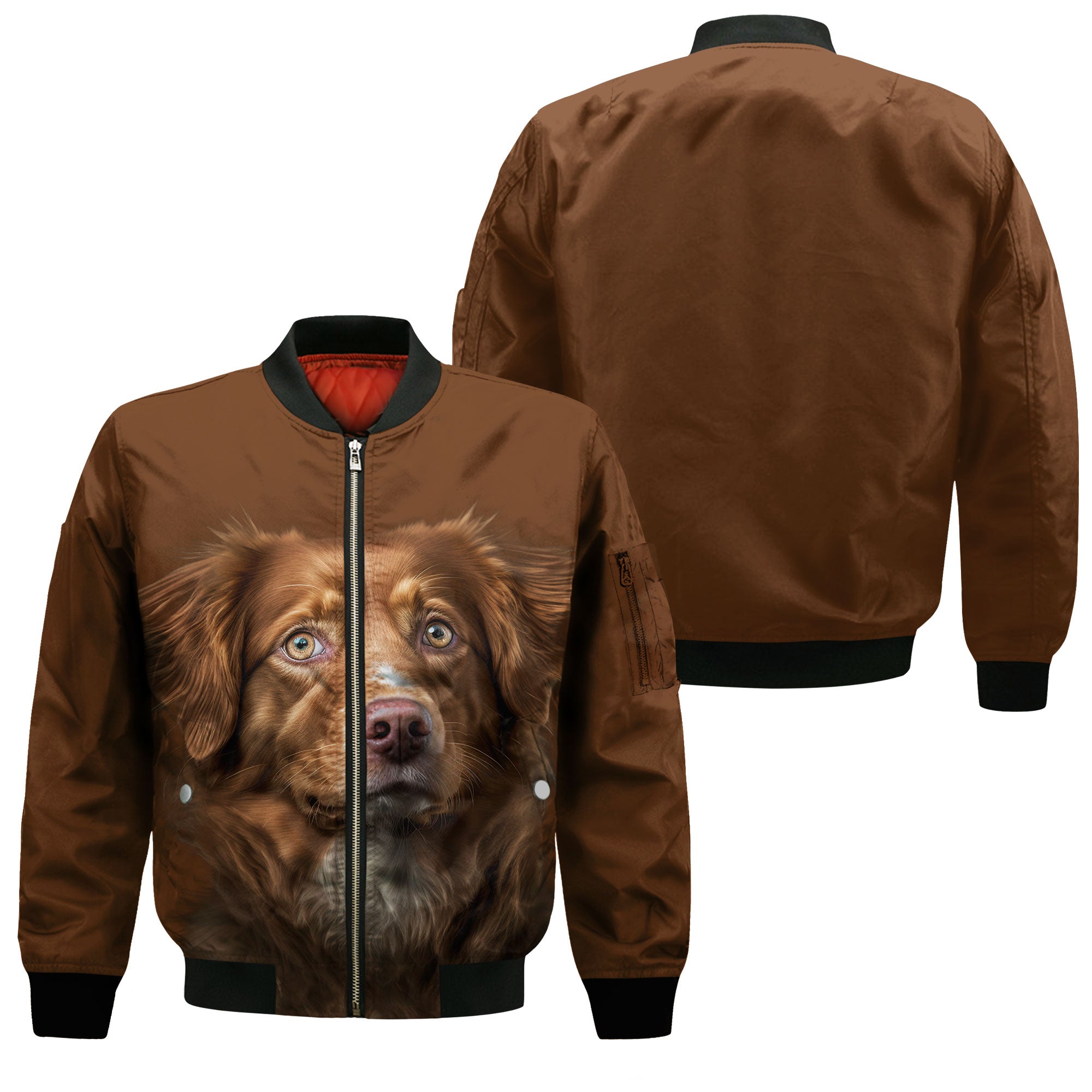 Nova Scotia Duck Tolling Retriever AI - Unisex 3D Graphic Bomber Jacket