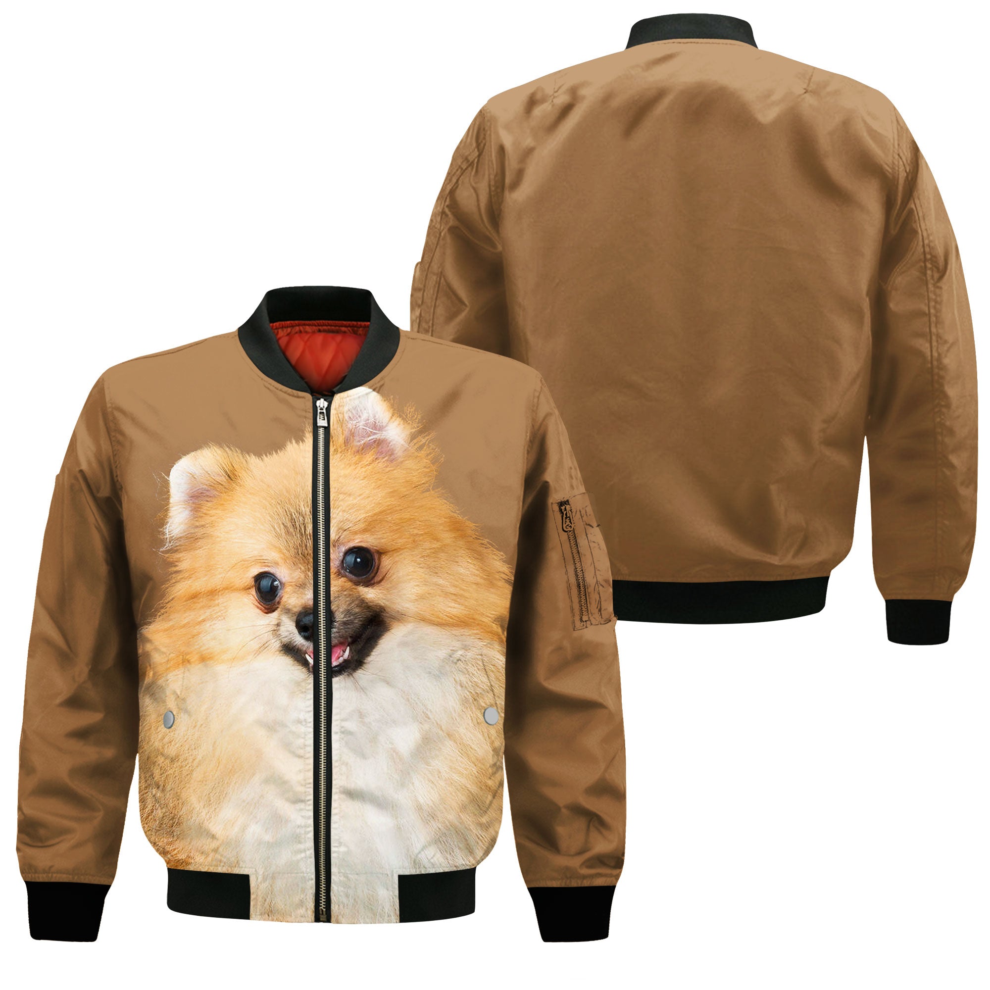 Pomeranian - Unisex 3D Graphic Bomber Jacket