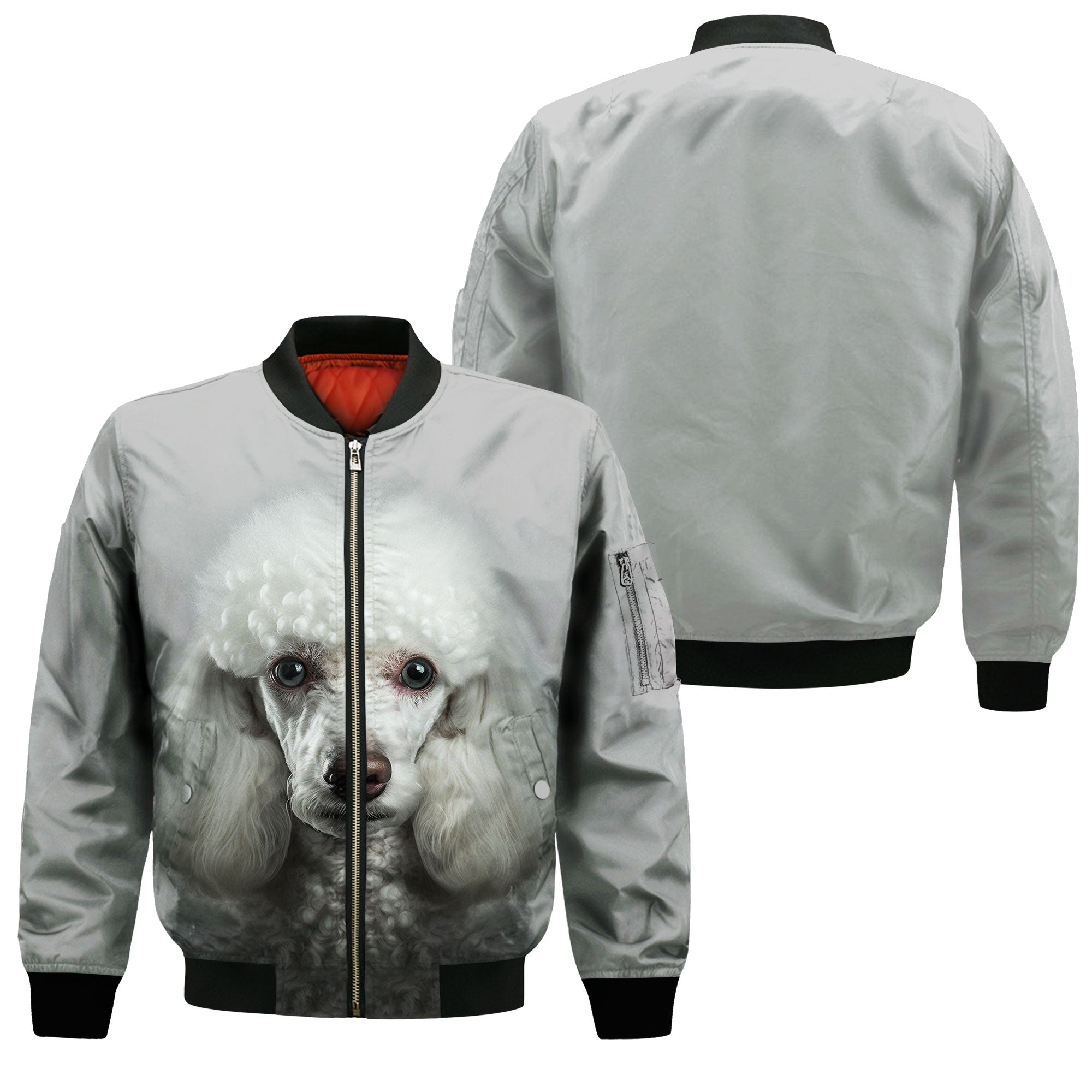 Poodle 1 AI - Unisex 3D Graphic Bomber Jacket