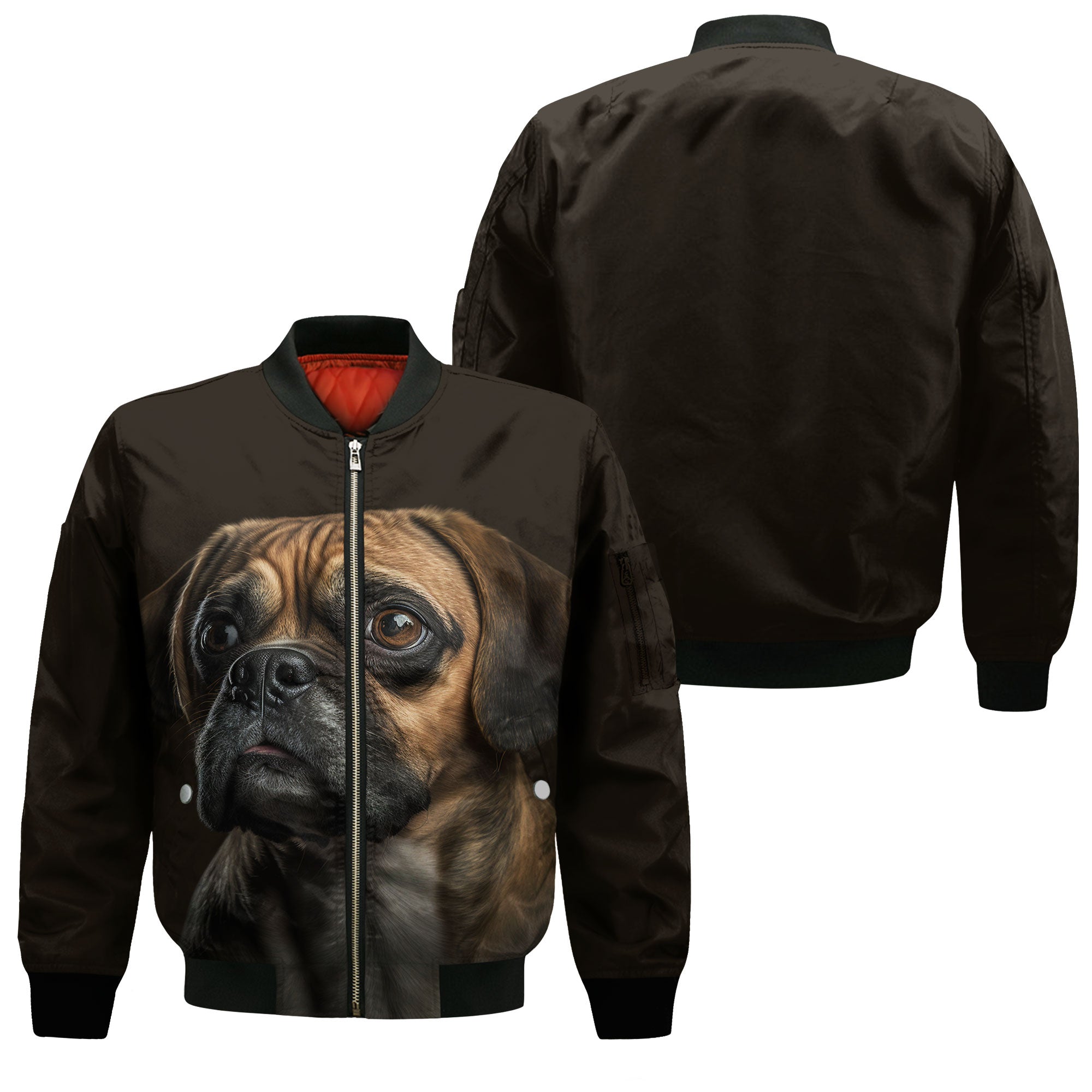 Puggle AI - Unisex 3D Graphic Bomber Jacket