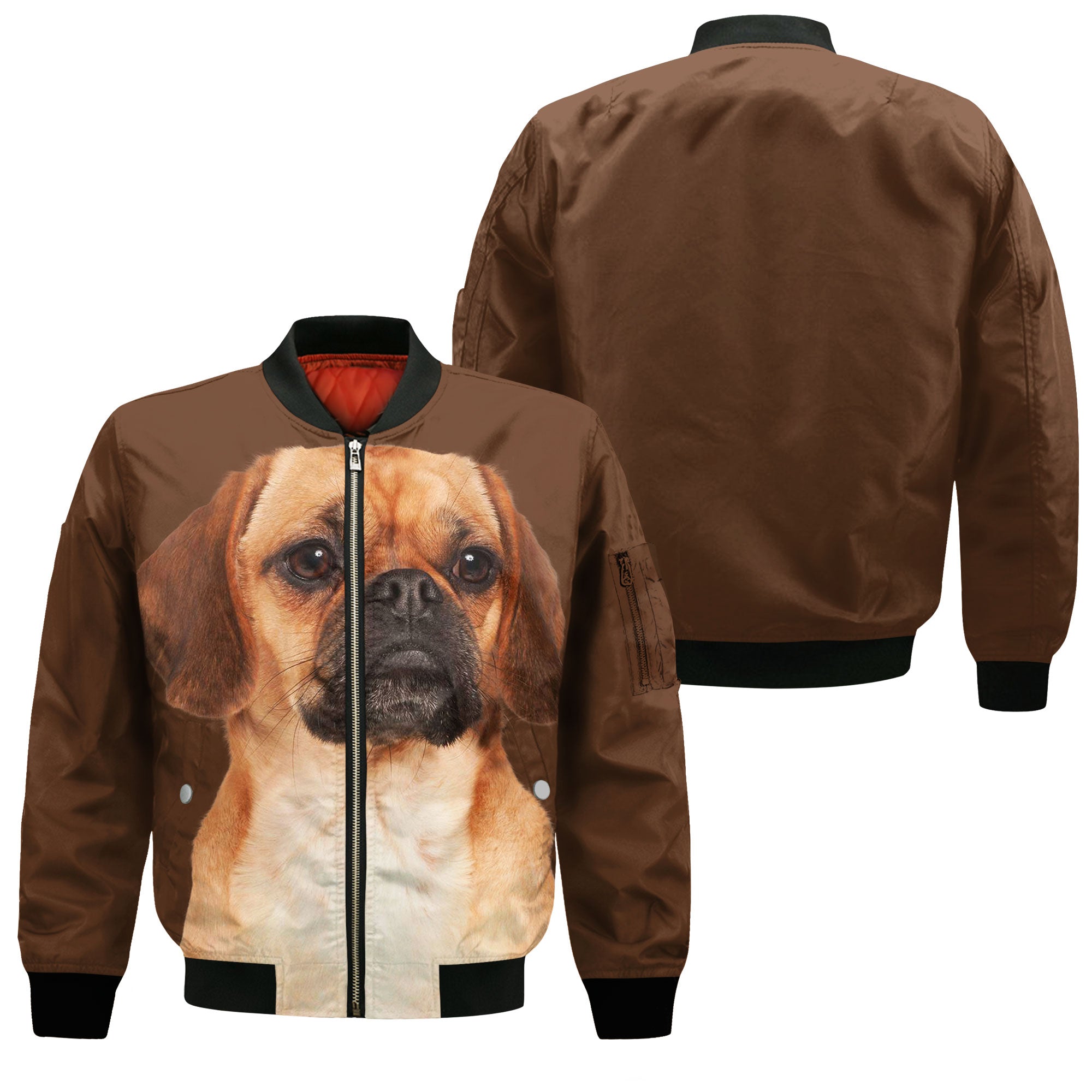 Puggle - Unisex 3D Graphic Bomber Jacket