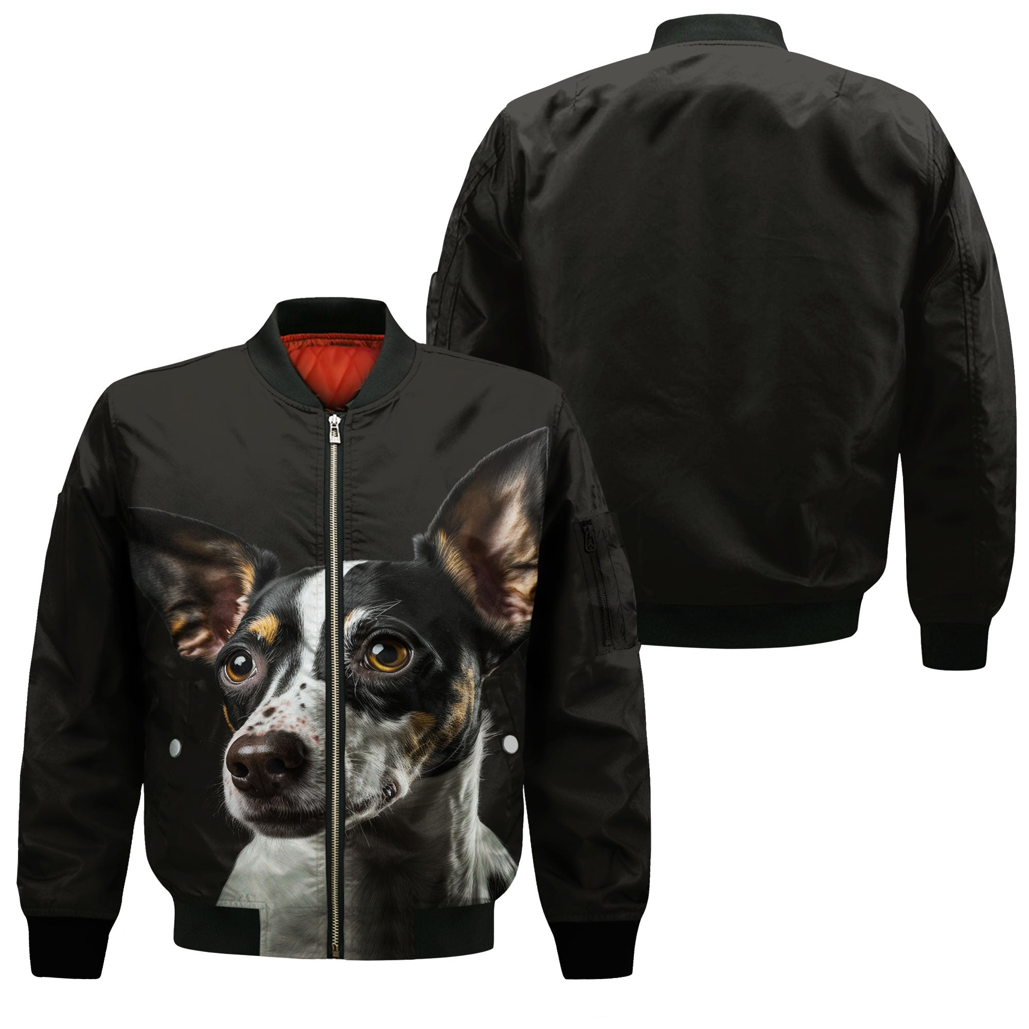Rat Terrier AI - Unisex 3D Graphic Bomber Jacket