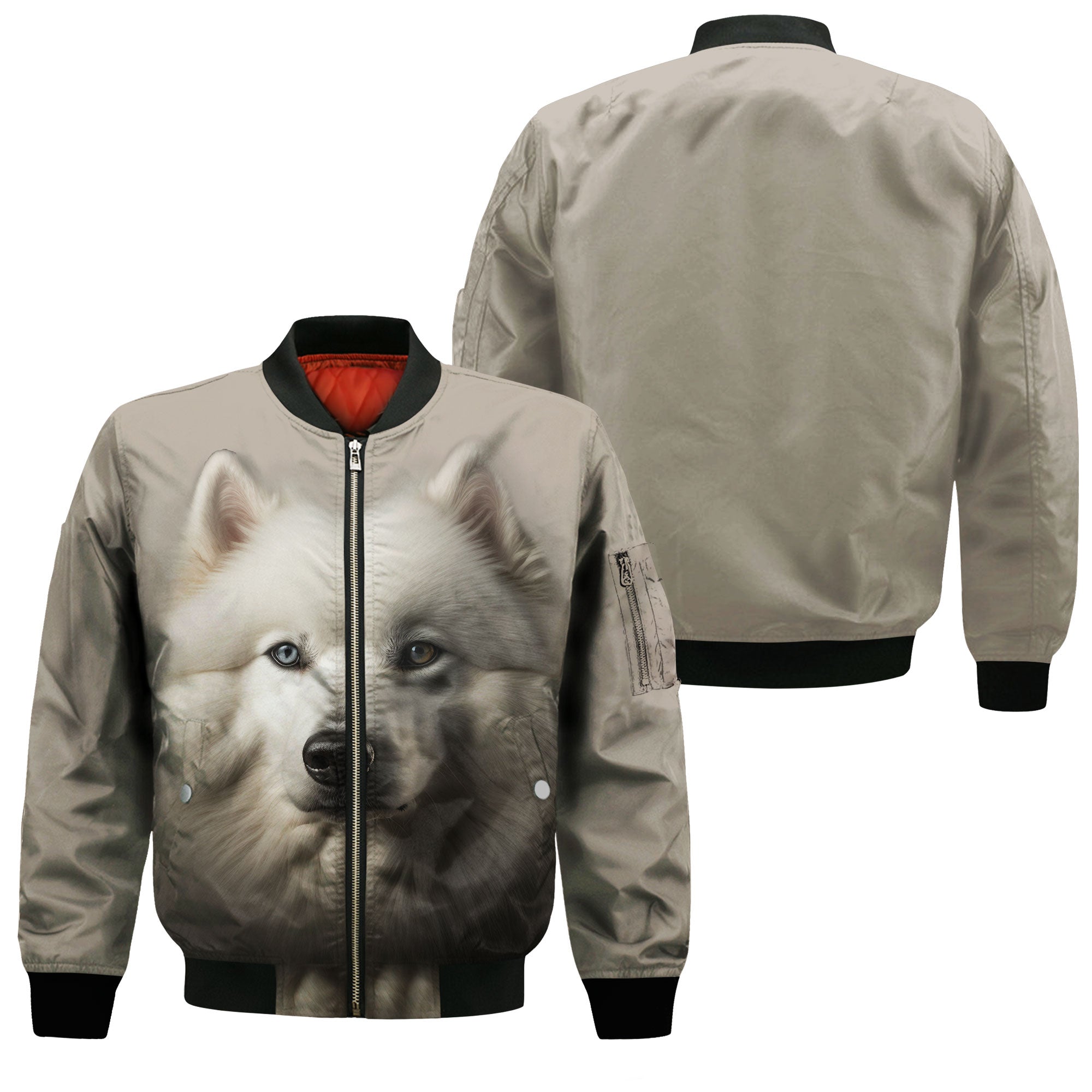Samoyed AI - Unisex 3D Graphic Bomber Jacket