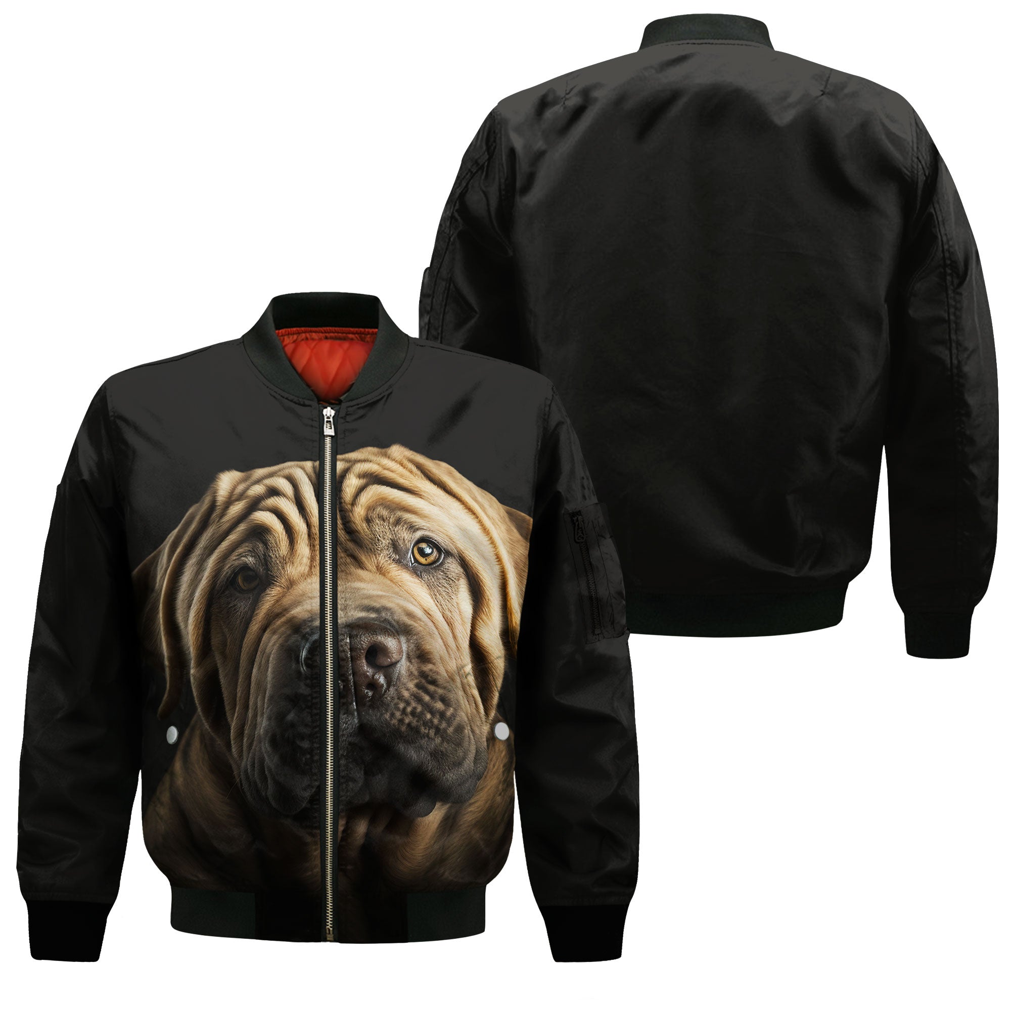 Shar Pei AI - Unisex 3D Graphic Bomber Jacket