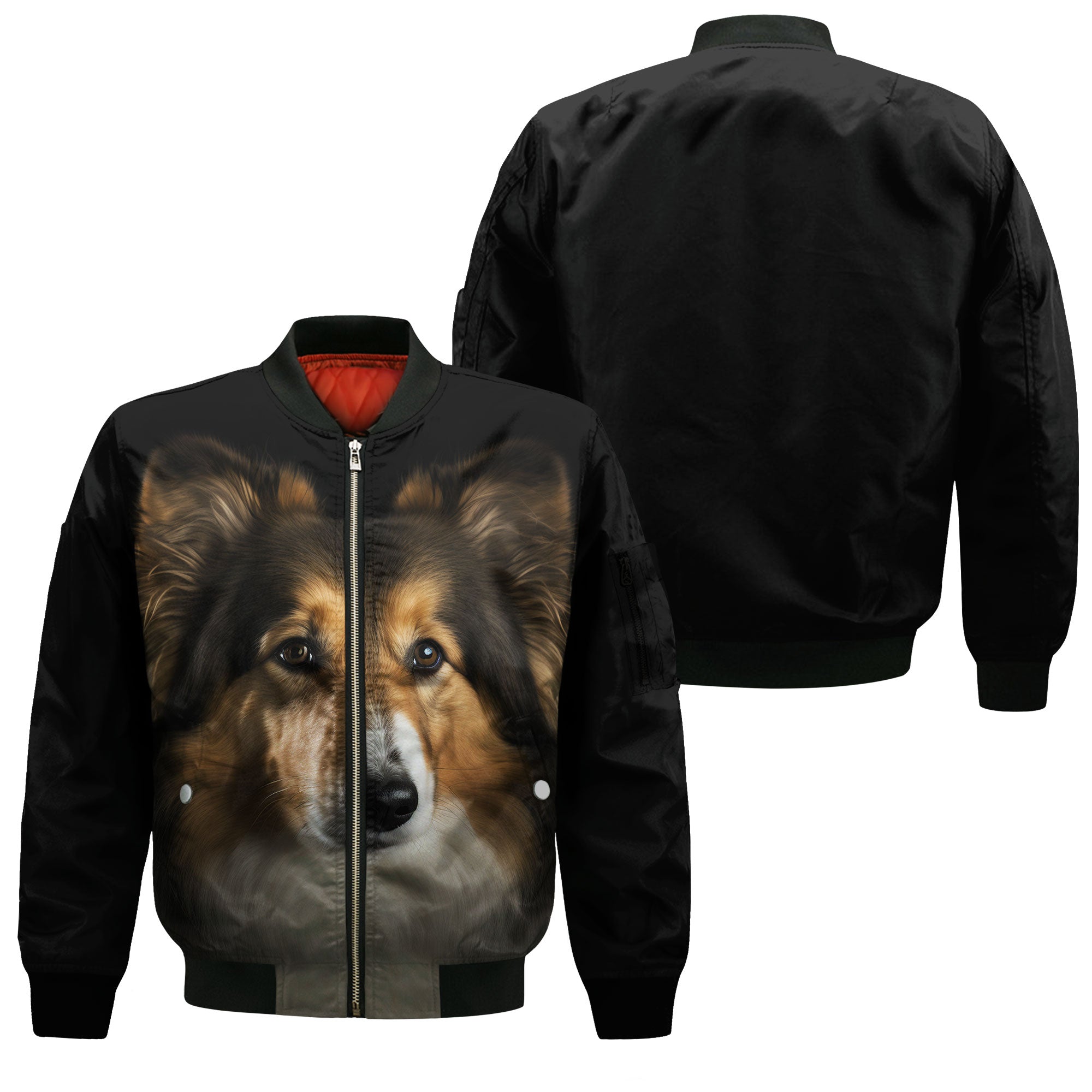 Shetland Sheepdog  AI - Unisex 3D Graphic Bomber Jacket