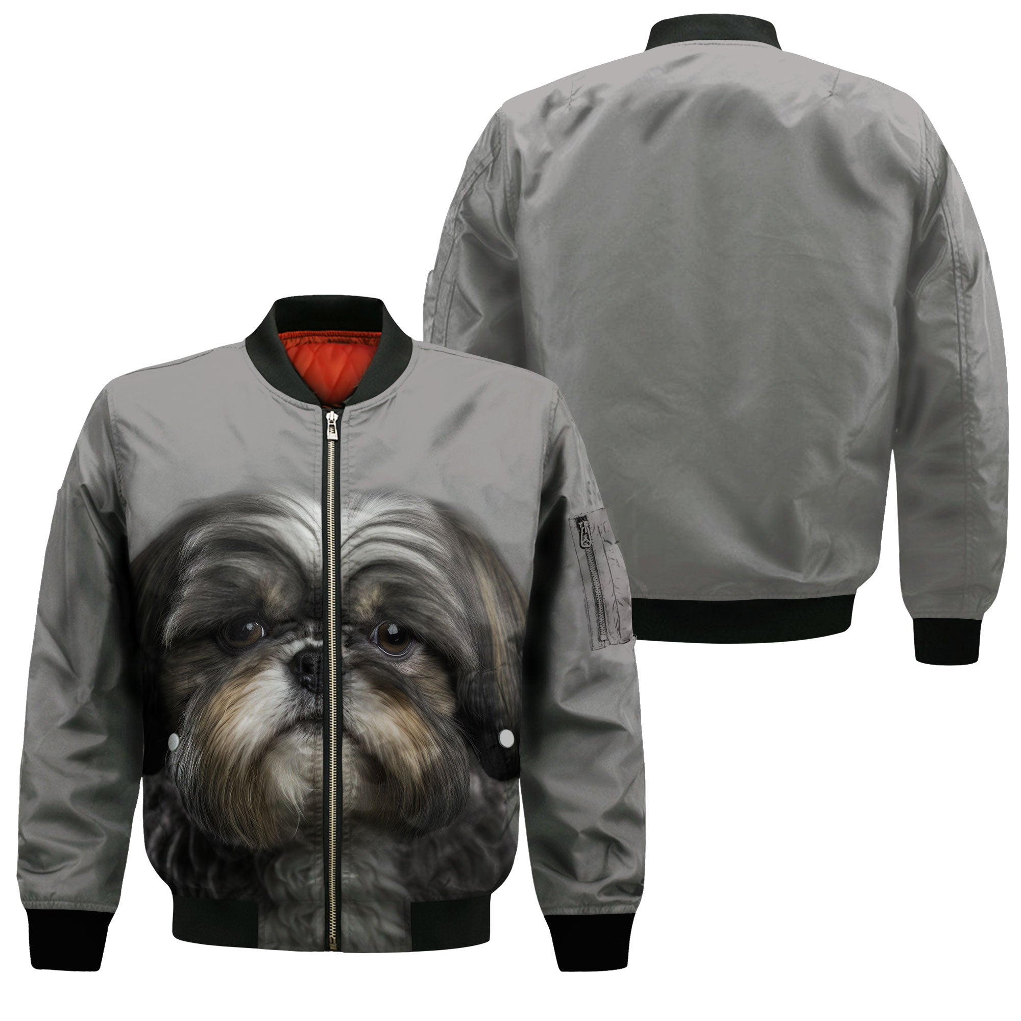 Shih Tzu AI - Unisex 3D Graphic Bomber Jacket
