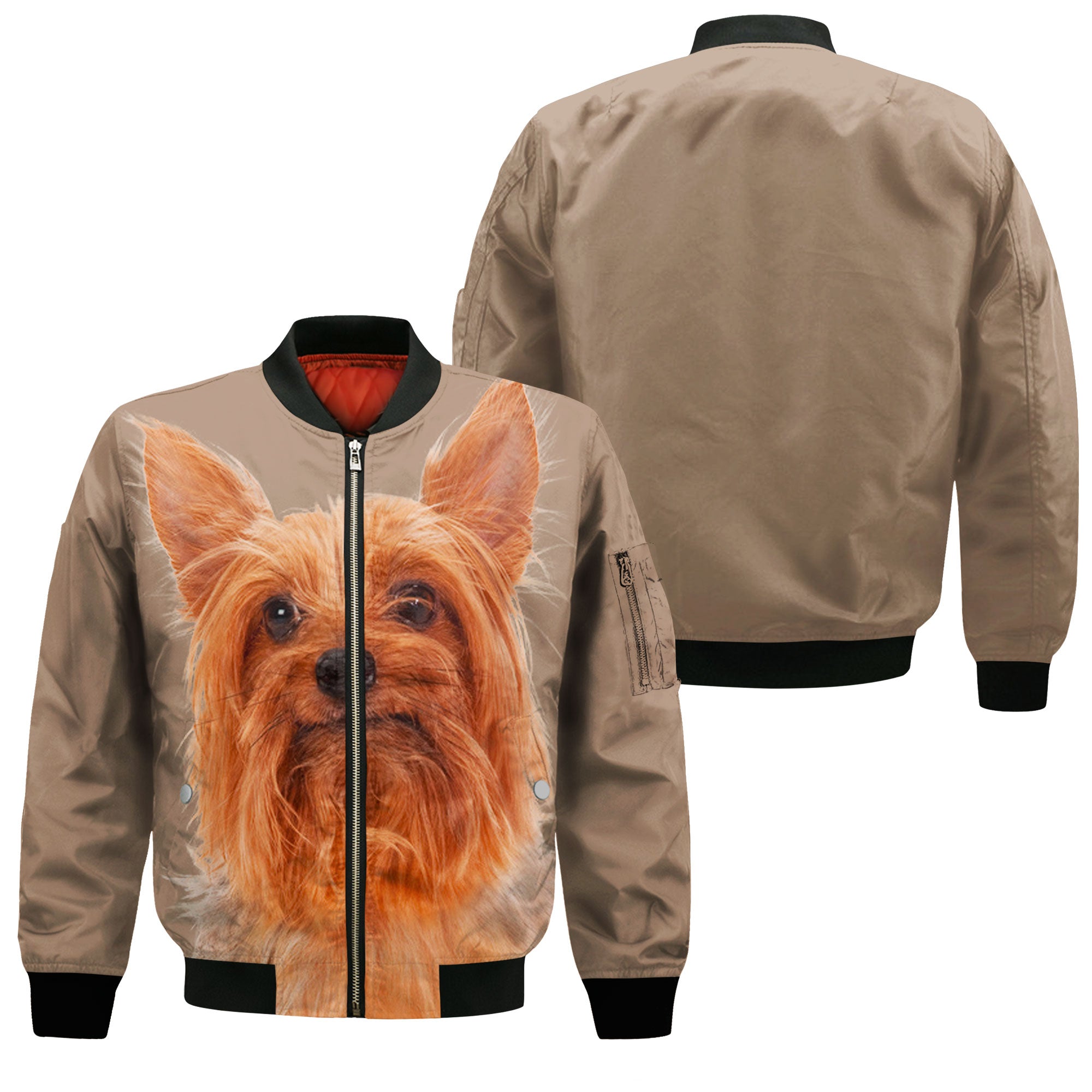 Silky Terrier - Unisex 3D Graphic Bomber Jacket