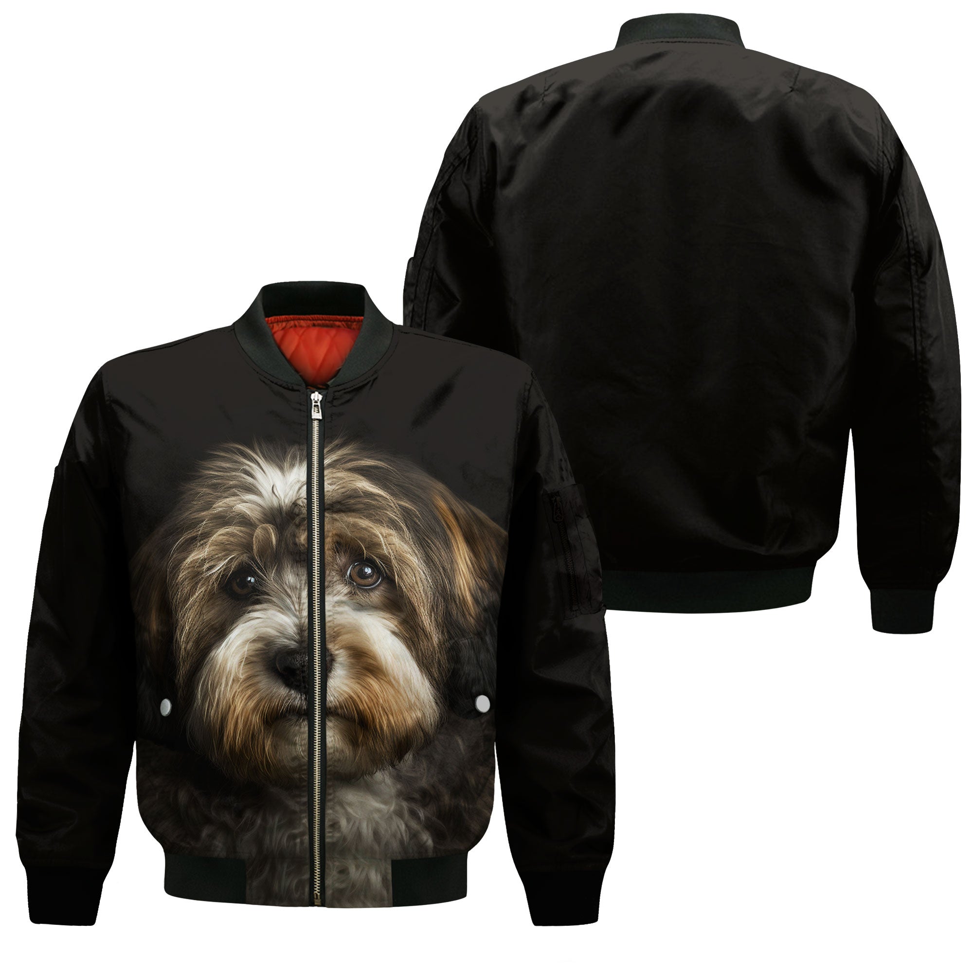 Tibetan Terrier AI - Unisex 3D Graphic Bomber Jacket