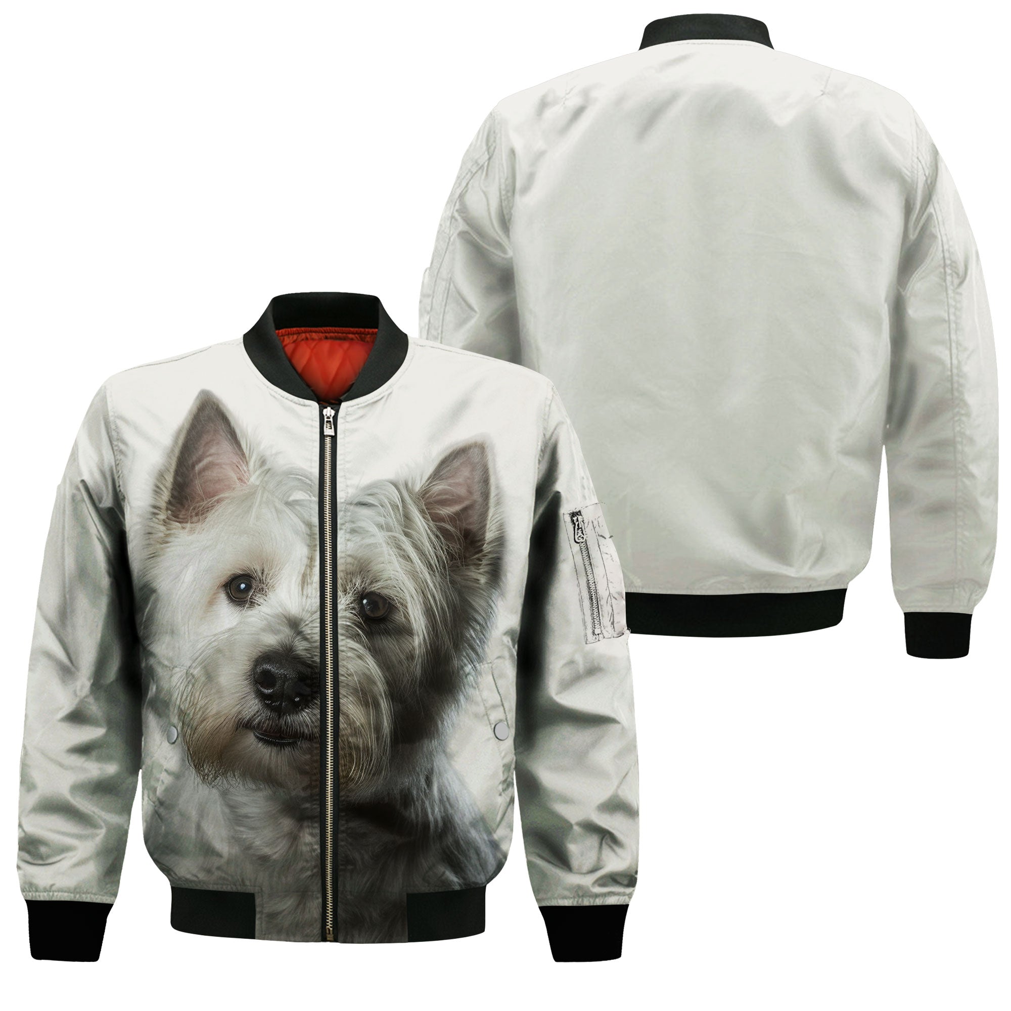 West Highland White Terrier  AI - Unisex 3D Graphic Bomber Jacket