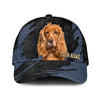 Cocker Spaniel - Jean Background Custom Name Cap