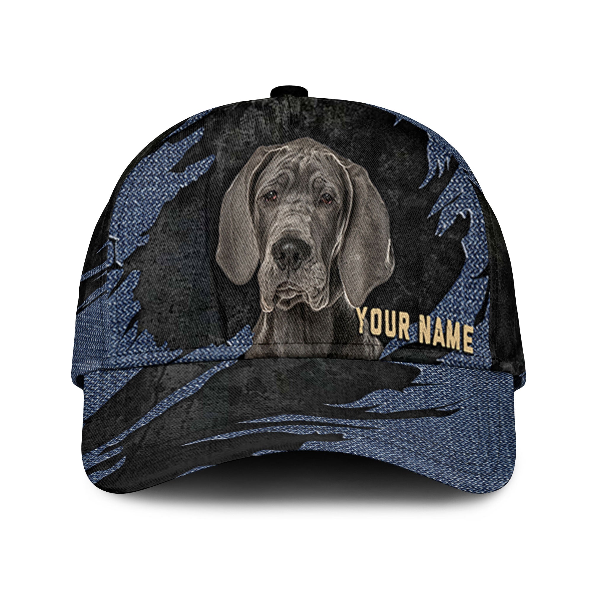 Greyhound - Jean Background Custom Name Cap